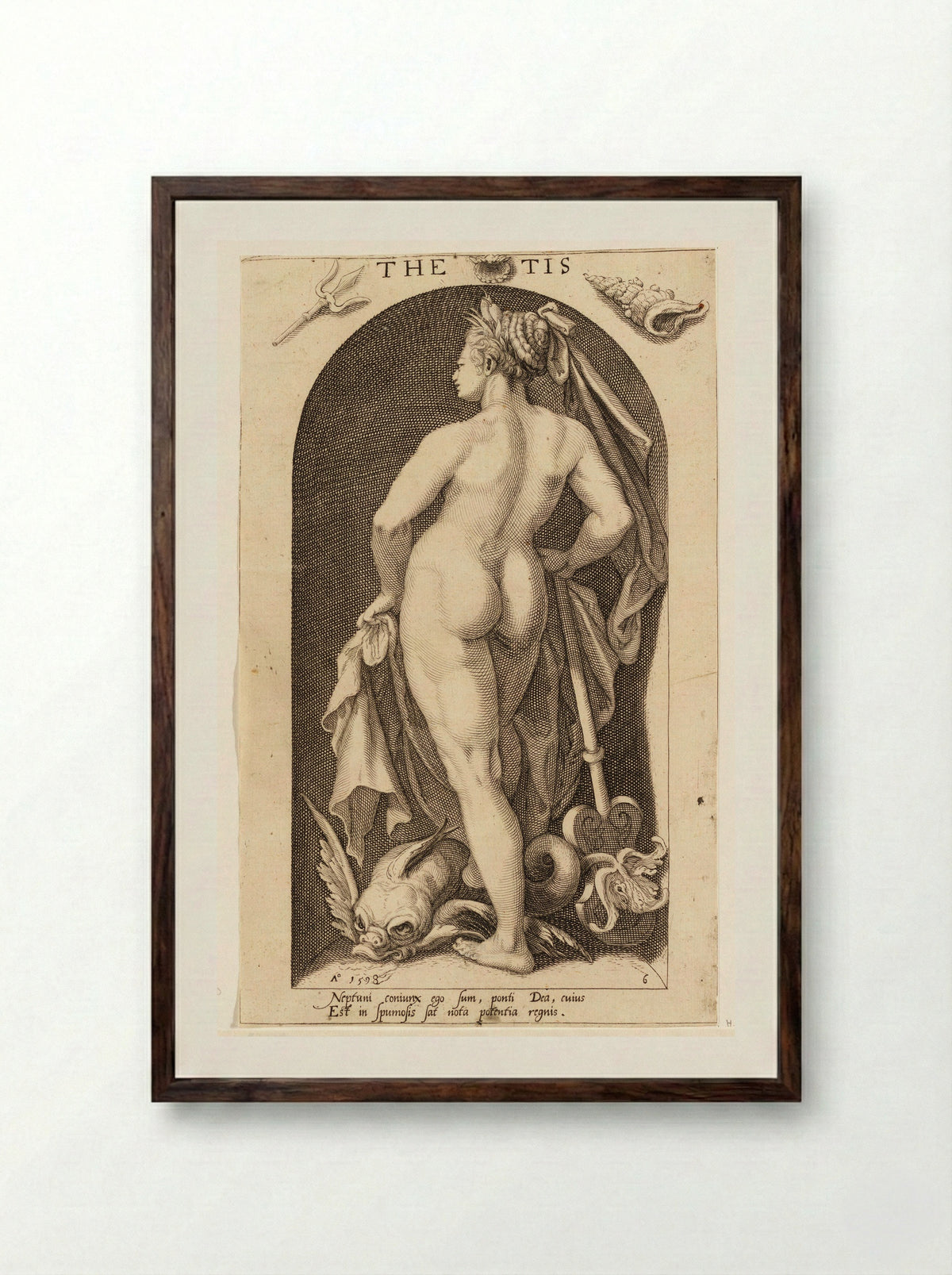 Thetis - Nicolaas Braeu - Framed Print Dark Wood