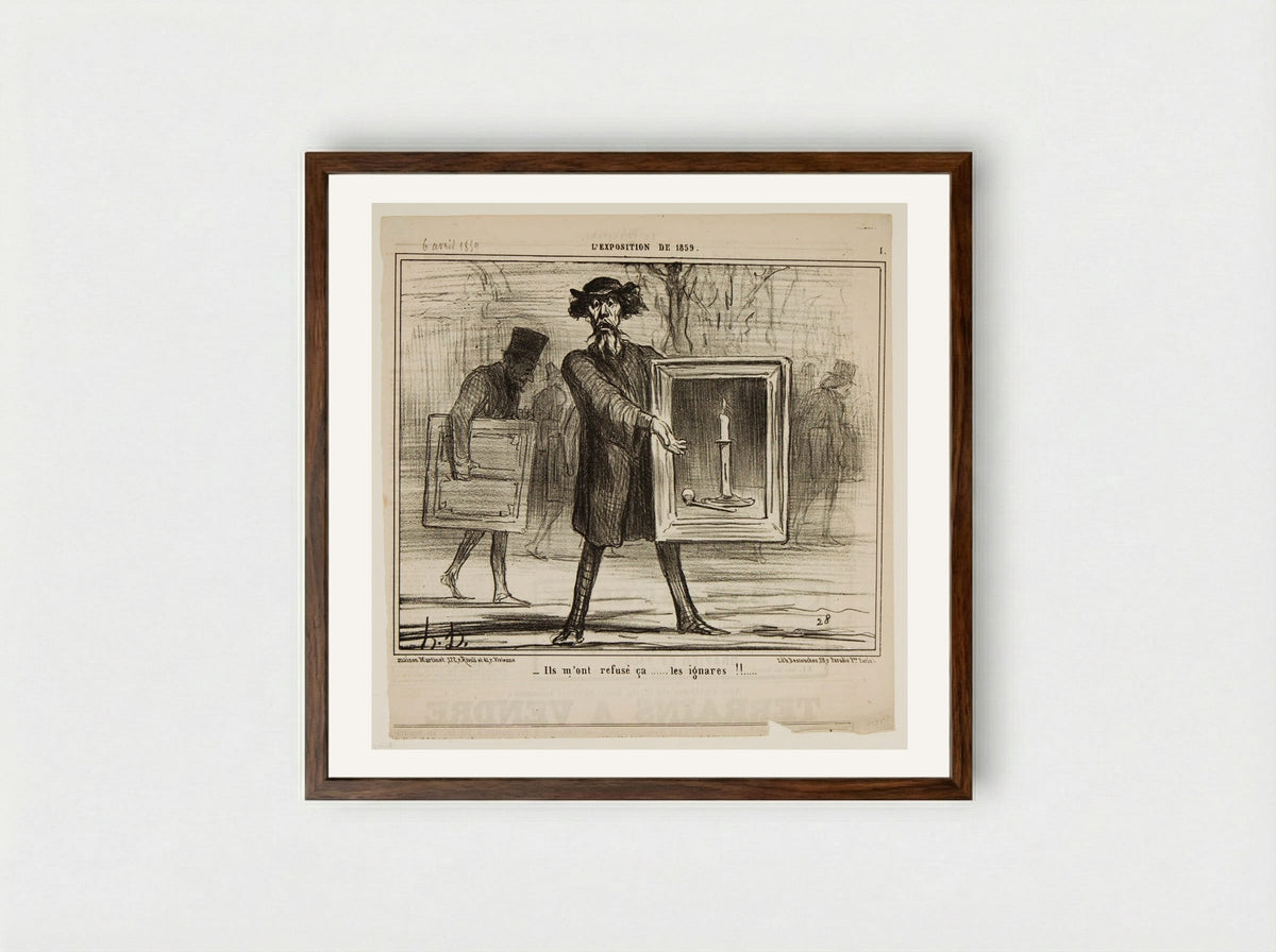 They turned down this of mine...the ignoramuses!!... - Honoré-Victorin Daumier - Framed Print Dark Wood
