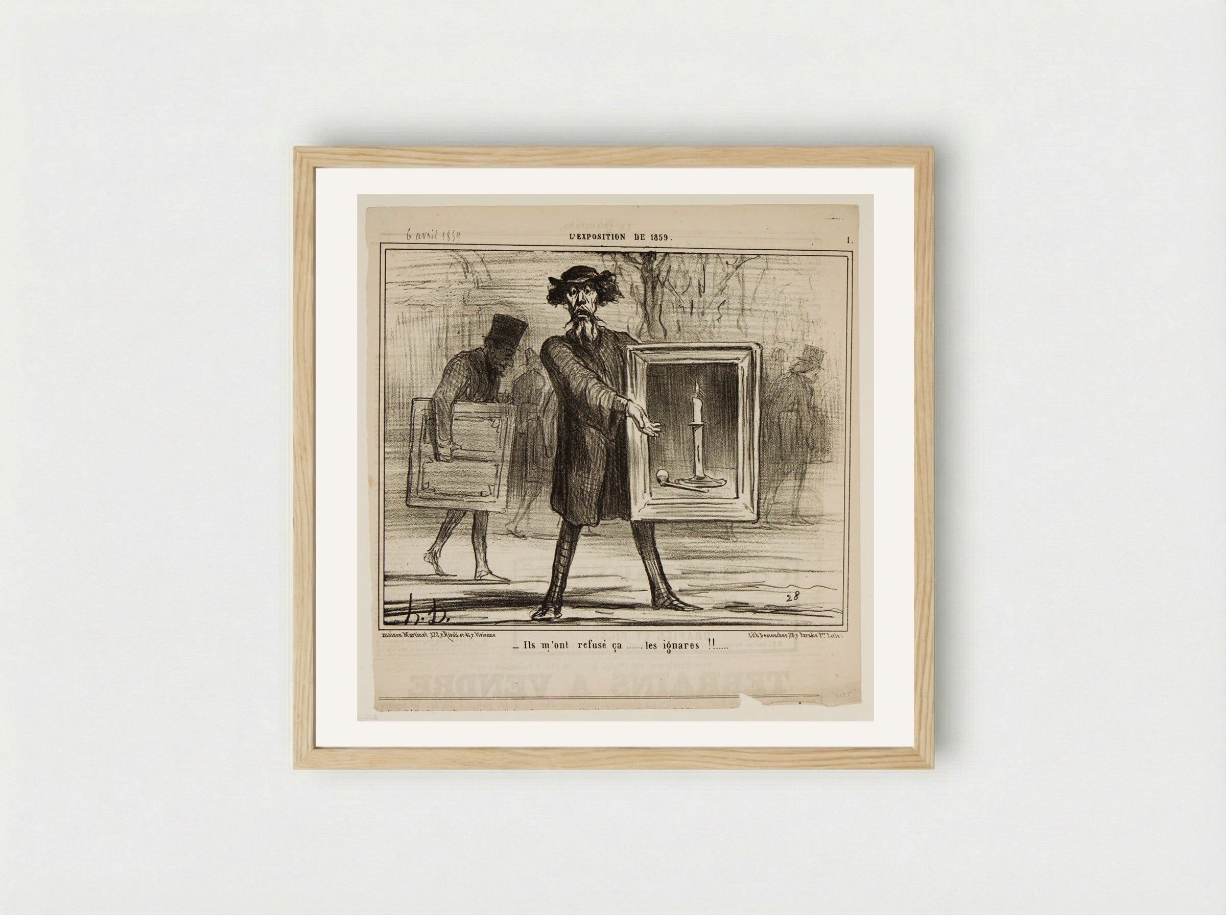 They turned down this of mine...the ignoramuses!!... - Honoré-Victorin Daumier - Framed Print Wood