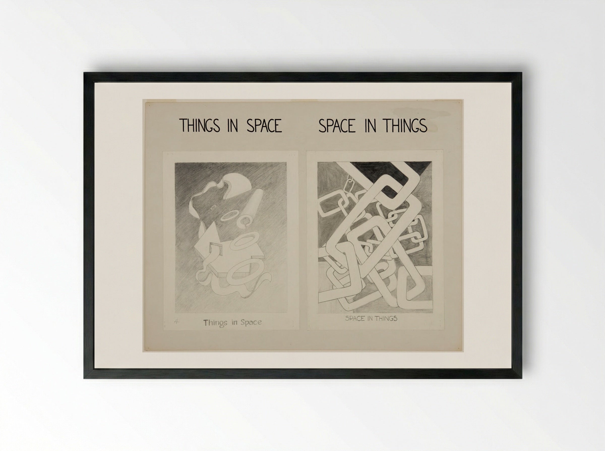 Things in Space/Space in Things - Fine Art Print - Framed Print Black
