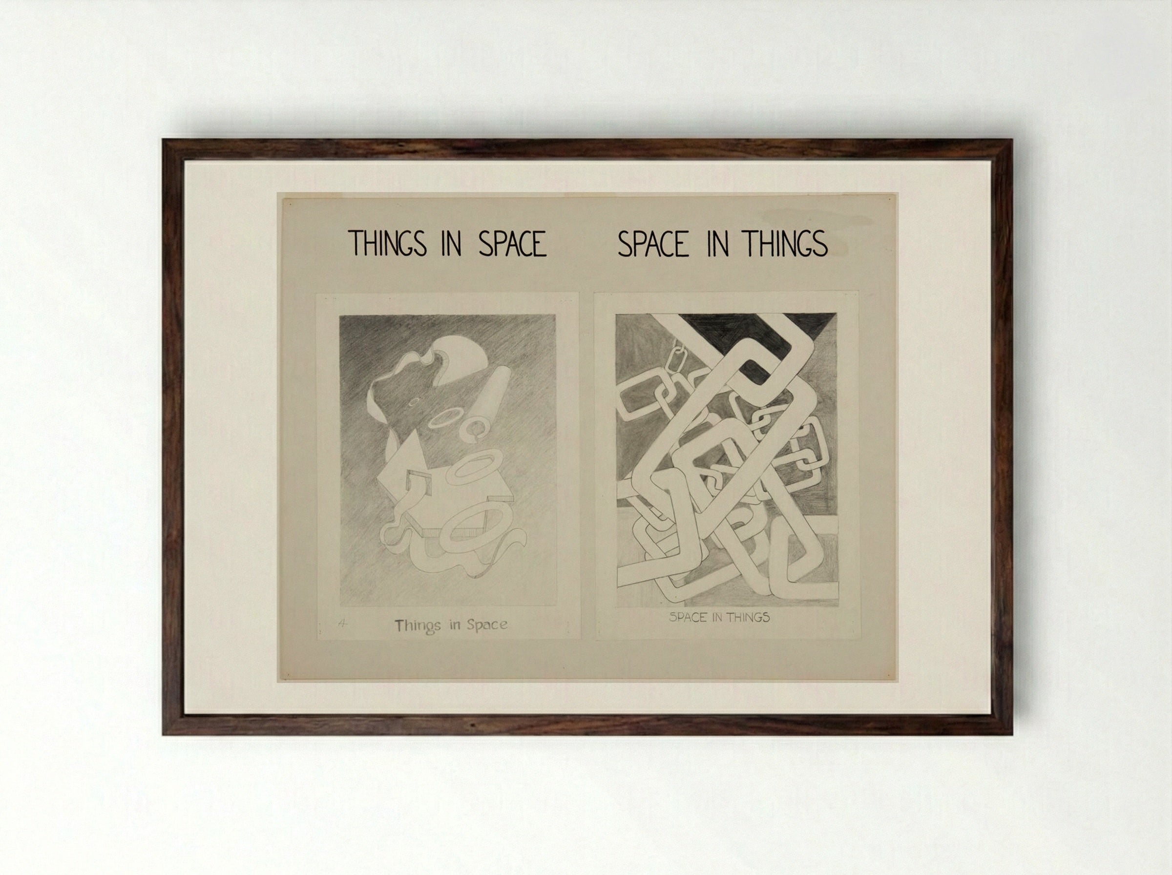Things in Space/Space in Things - Fine Art Print - Framed Print Dark Wood