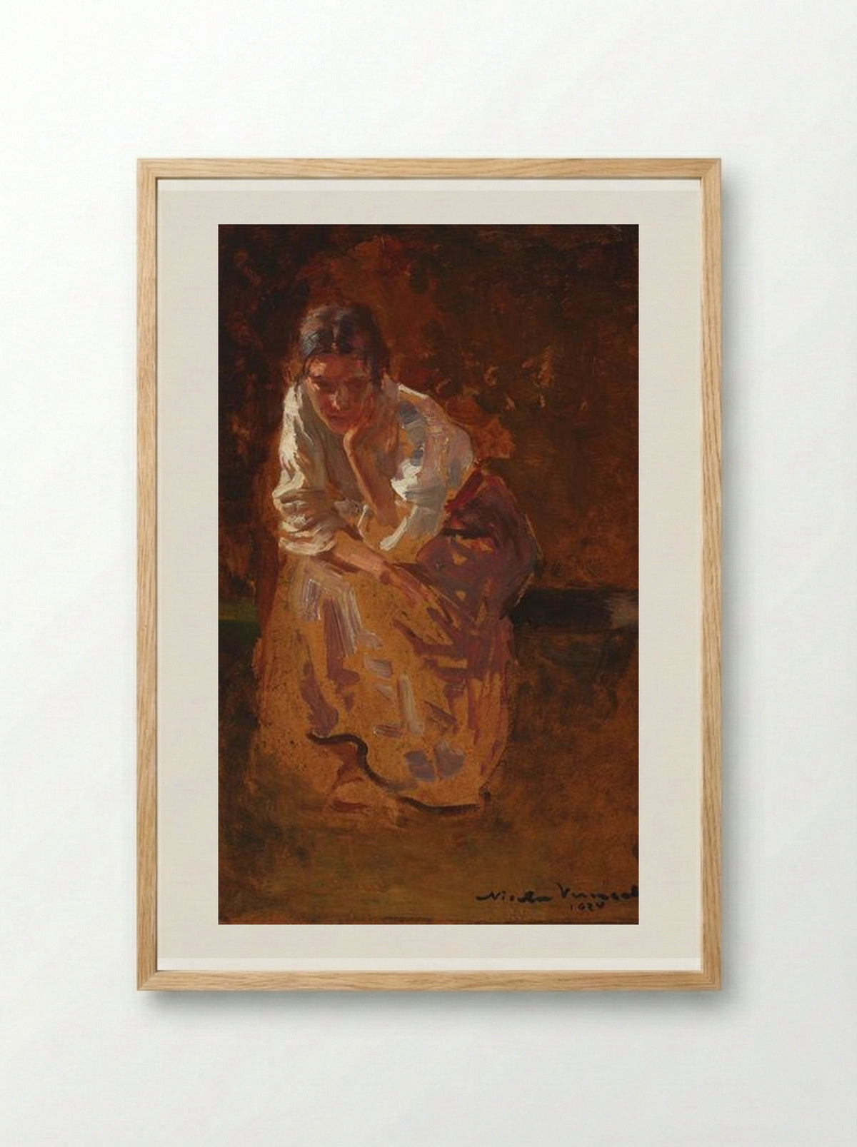 Thinking - Nicolae Vermont - Framed Print Wood