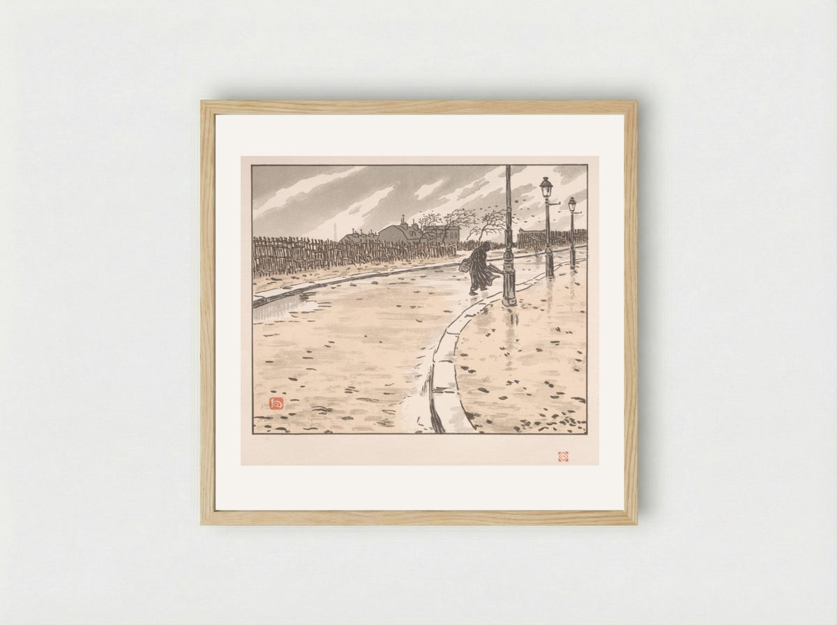Thirty-Six Views of the Eiffel Tower: From Lamarck Street - Henri Rivière - Framed Print Wood