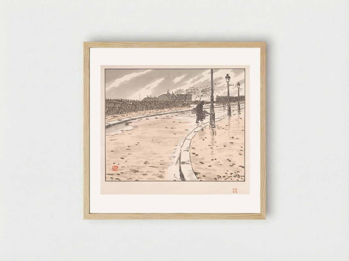 Thirty-Six Views of the Eiffel Tower: From Lamarck Street - Henri Rivière - Framed Print Wood