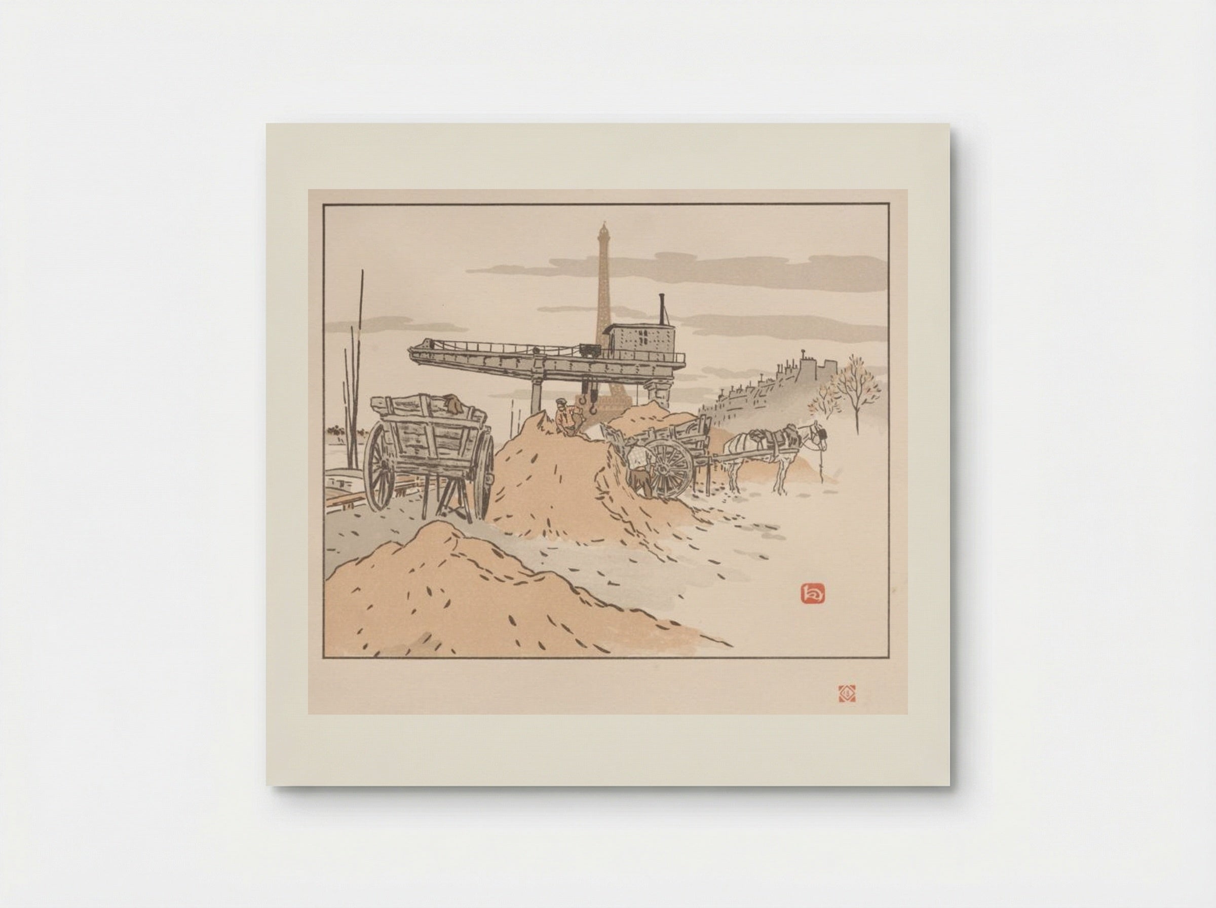 Thirty-Six Views of the Eiffel Tower: From the Quai de Grenelle - Henri Rivière - Poster