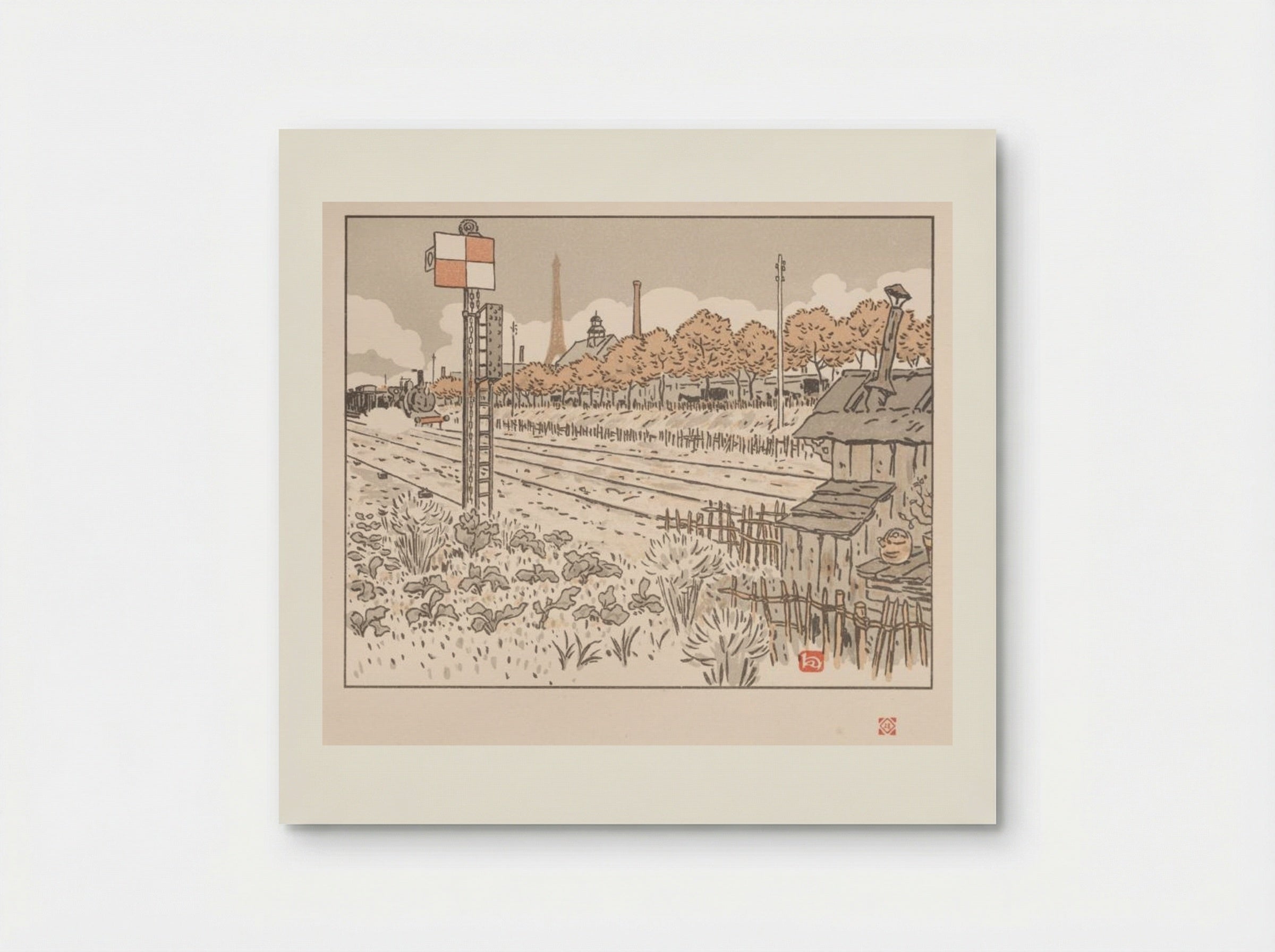 Thirty-Six Views of the Eiffel Tower: From the Quai de Javel (Switchman's Shanty) - Henri Rivière - Poster