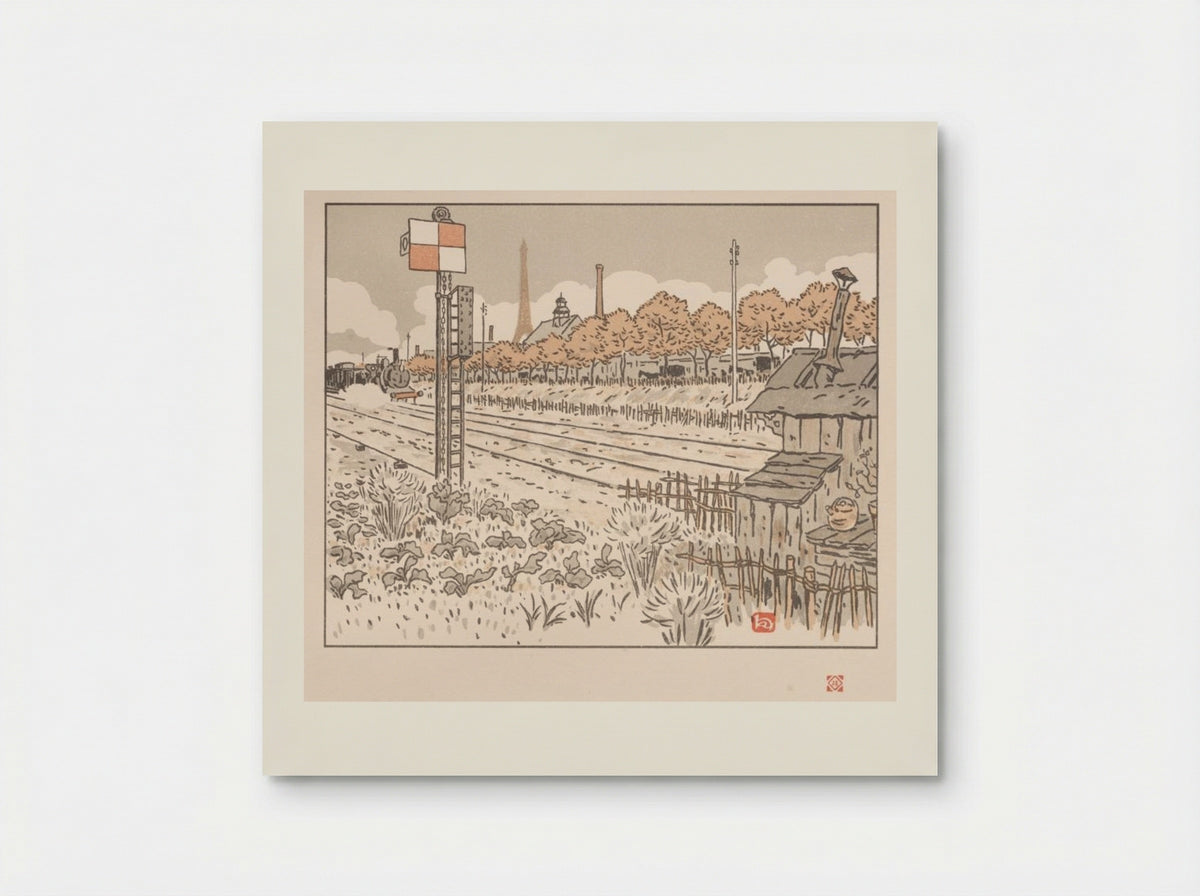 Thirty-Six Views of the Eiffel Tower: From the Quai de Javel (Switchman's Shanty) - Henri Rivière - Poster