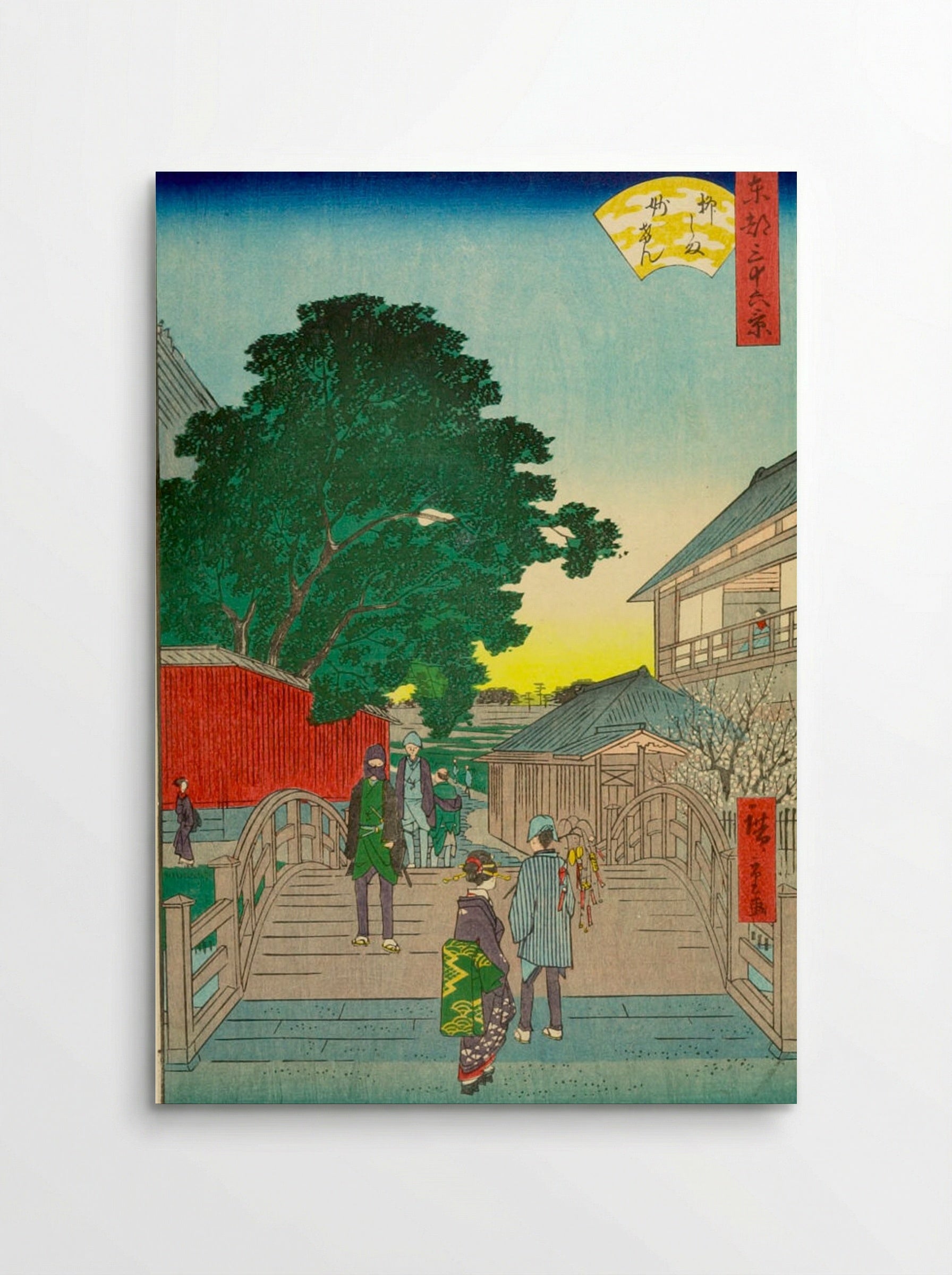 Thirty-six Views of Yedo: Yanagishima Myoken - Utagawa Hiroshige II - Poster