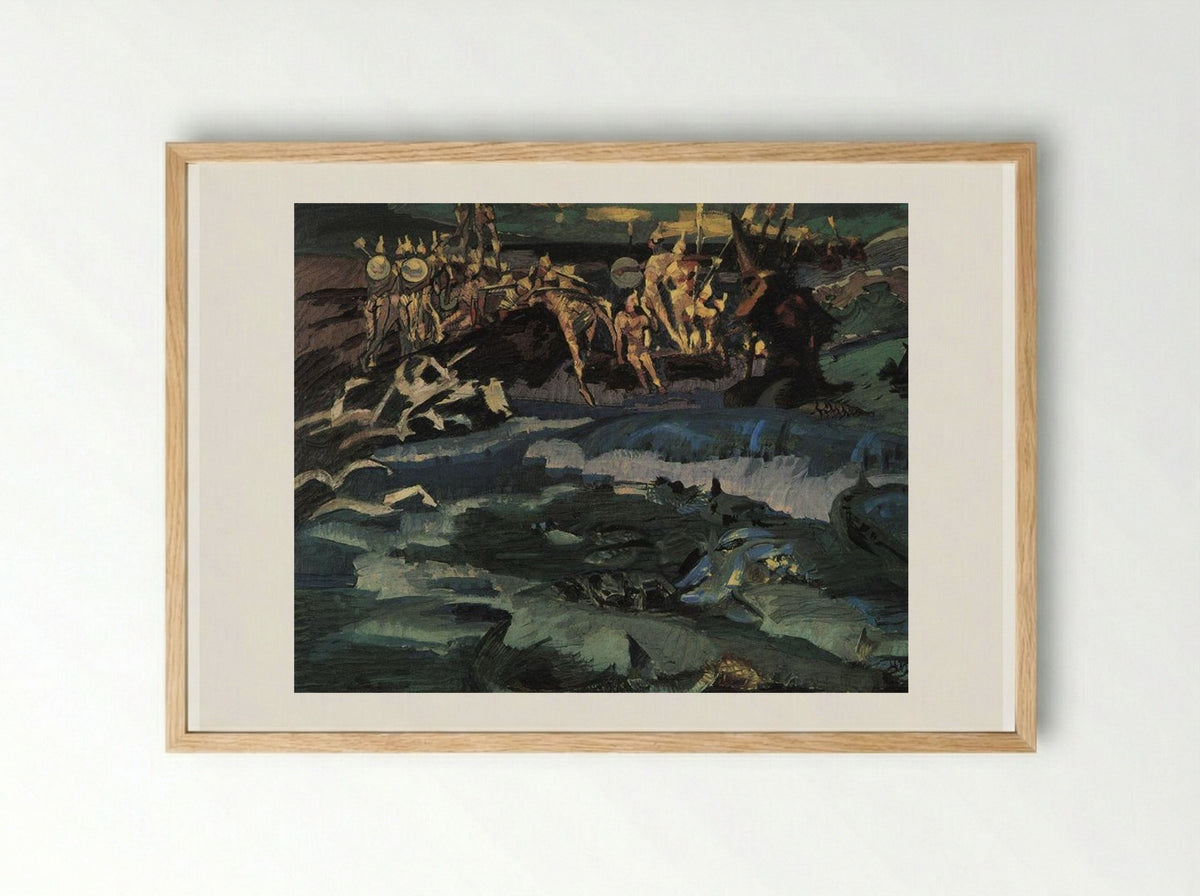 Thirty-three Knights - Mikhail Vrubel - Framed Print Wood