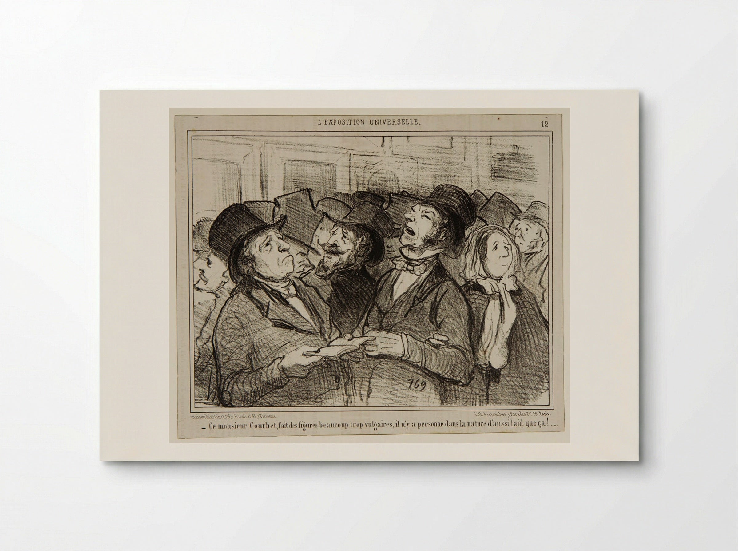 This Mr. Courbet does much too vulgar figures, there's no one in nature as ugly as that! - Honoré-Victorin Daumier - Poster