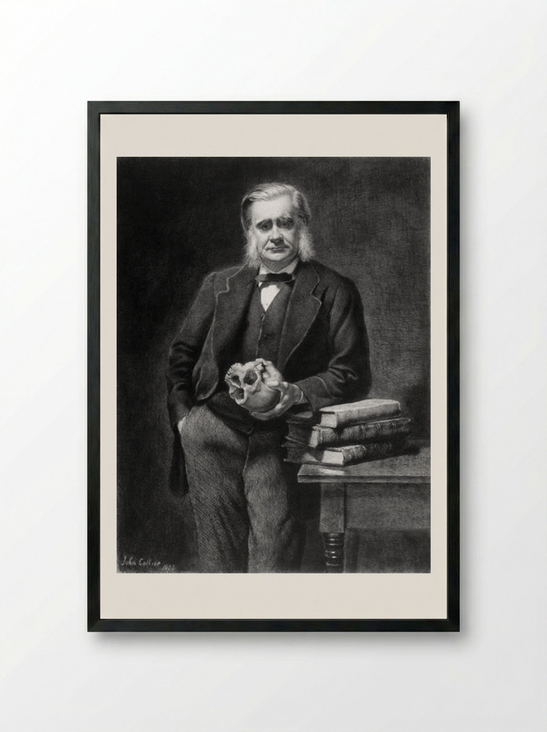 Thomas Henry Huxley - John Collier - Framed Print Black