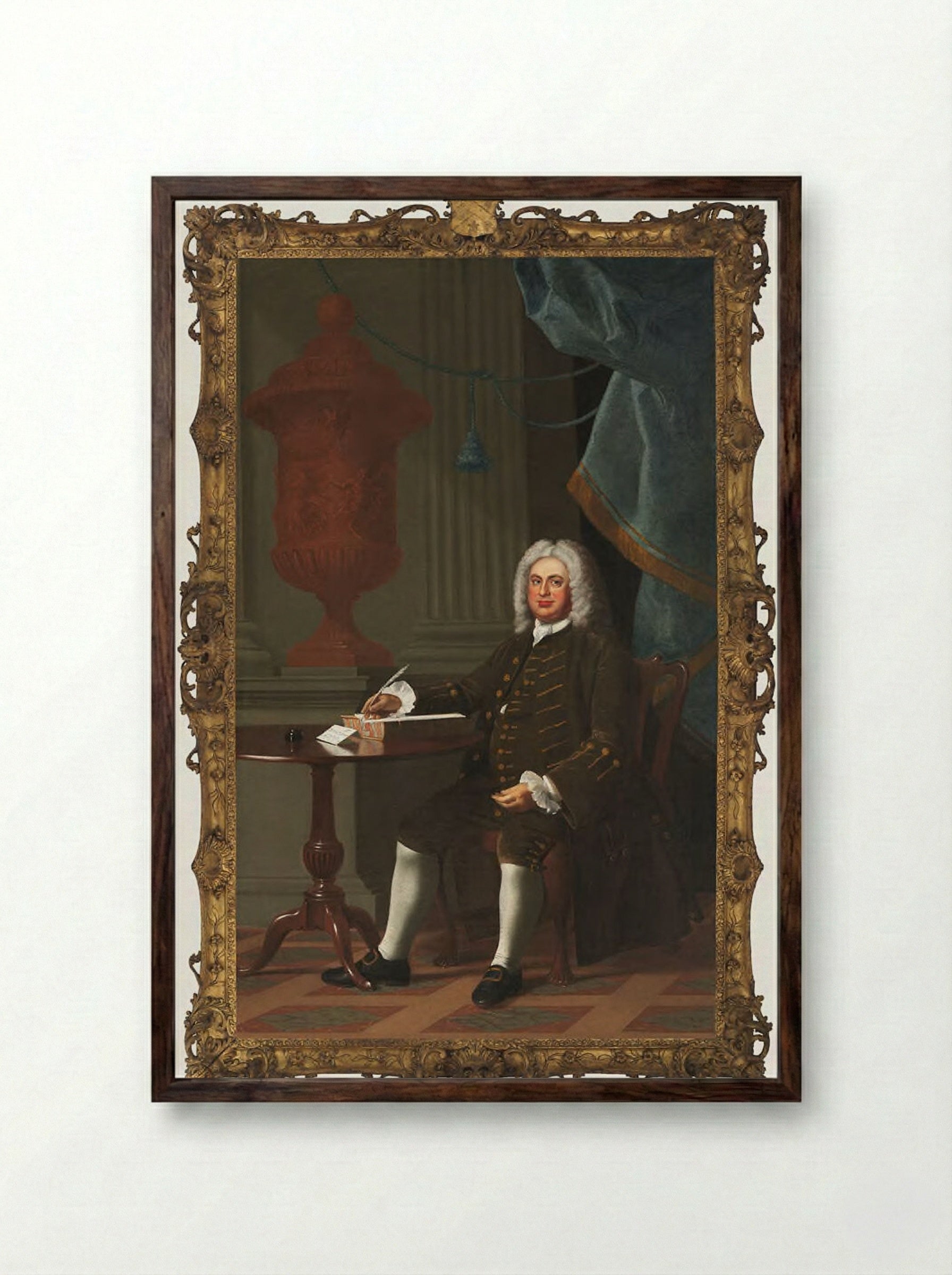 Thomas Hollis III - John Singleton Copley - Framed Print Dark Wood