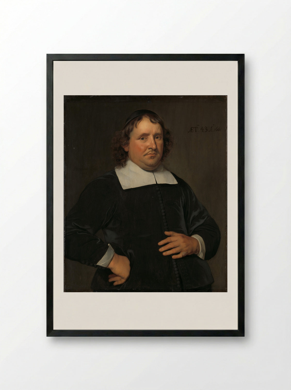 Thomas Pots (1618-1689), Predikant te Vlissingen - Hendrick Berckman - Framed Print Black