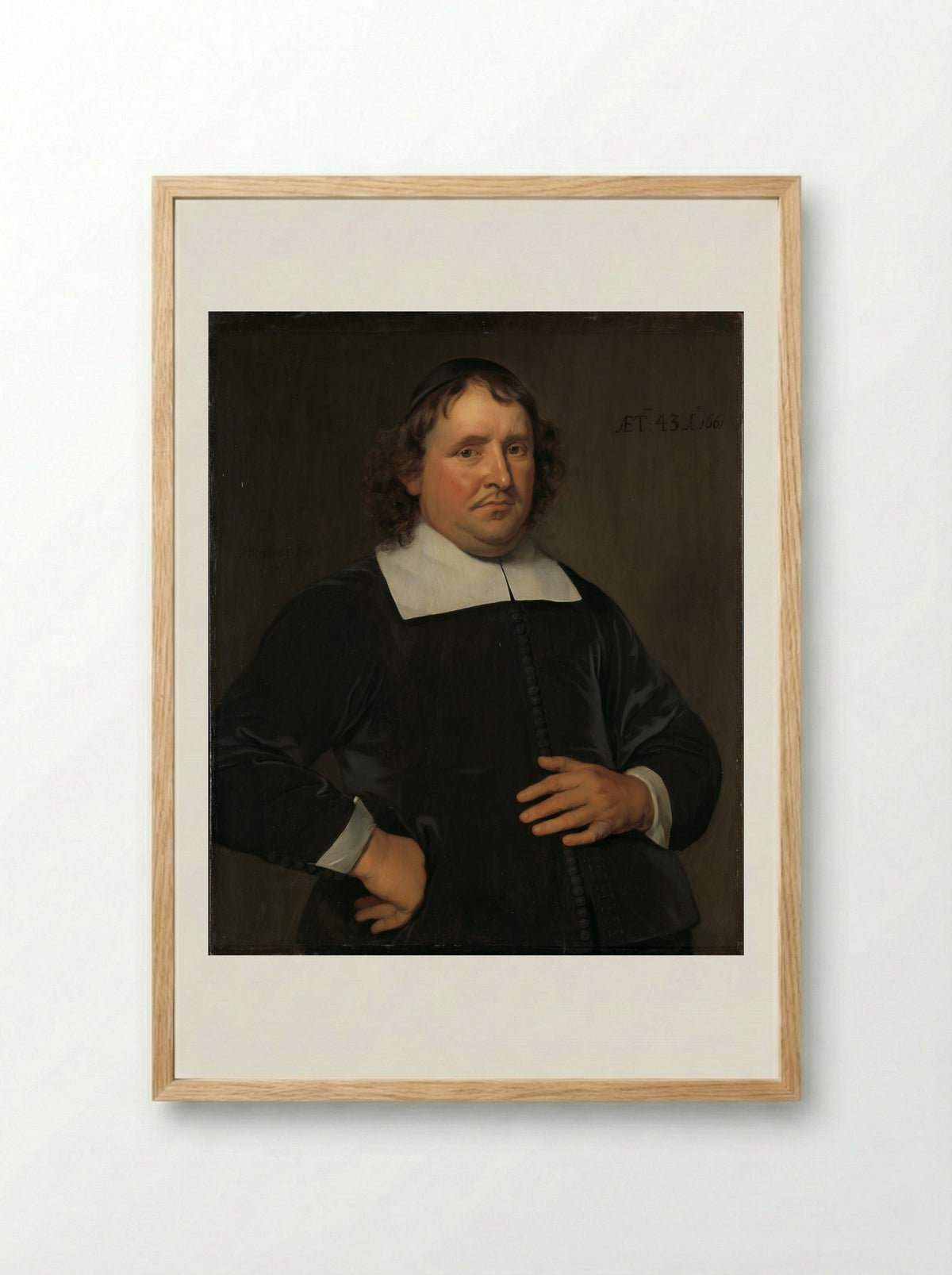 Thomas Pots (1618-1689), Predikant te Vlissingen - Hendrick Berckman - Framed Print Wood