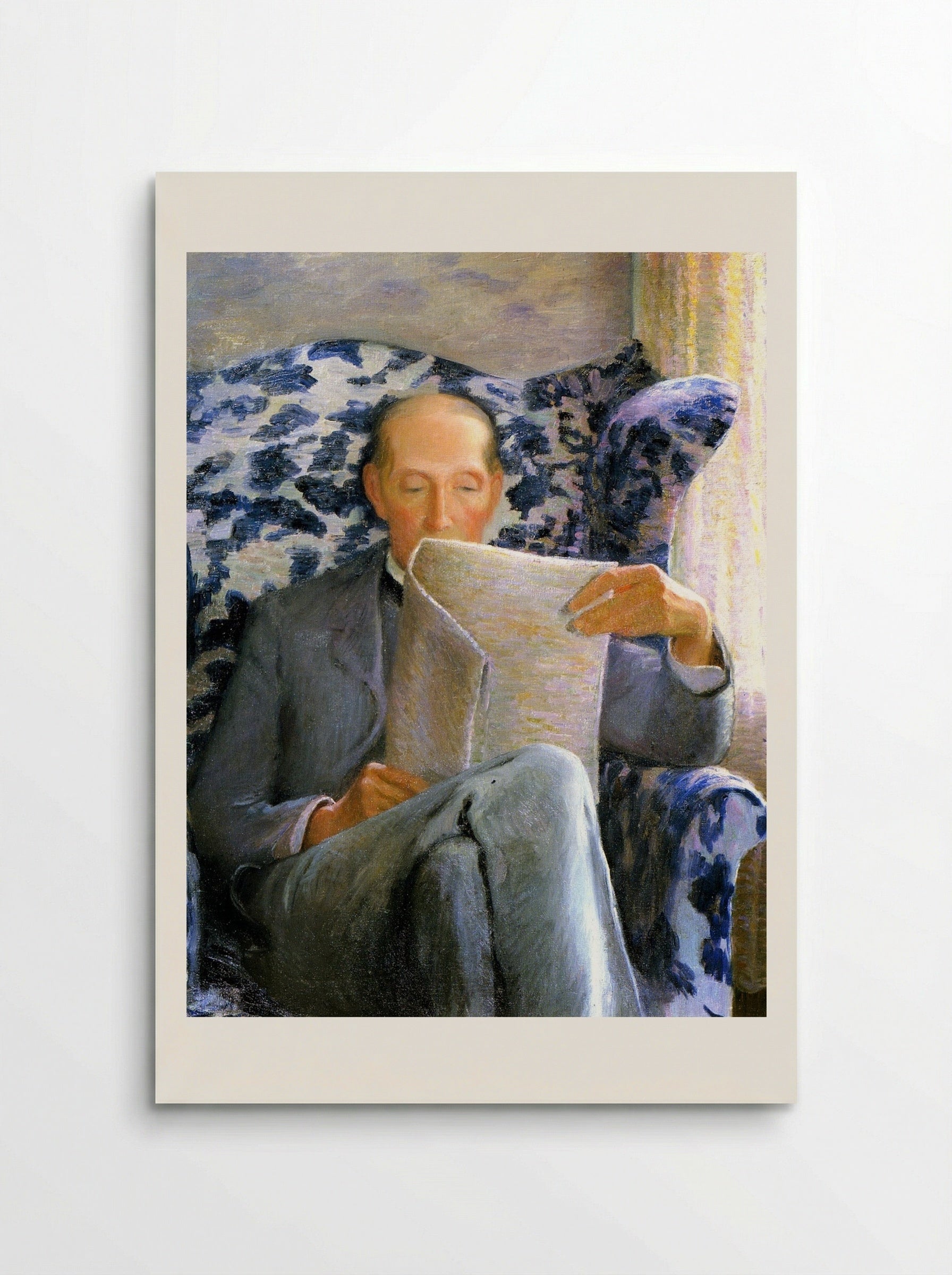 Thomas Sergeant Perry Reading a Newspaper - Lilla Cabot Perry - Poster