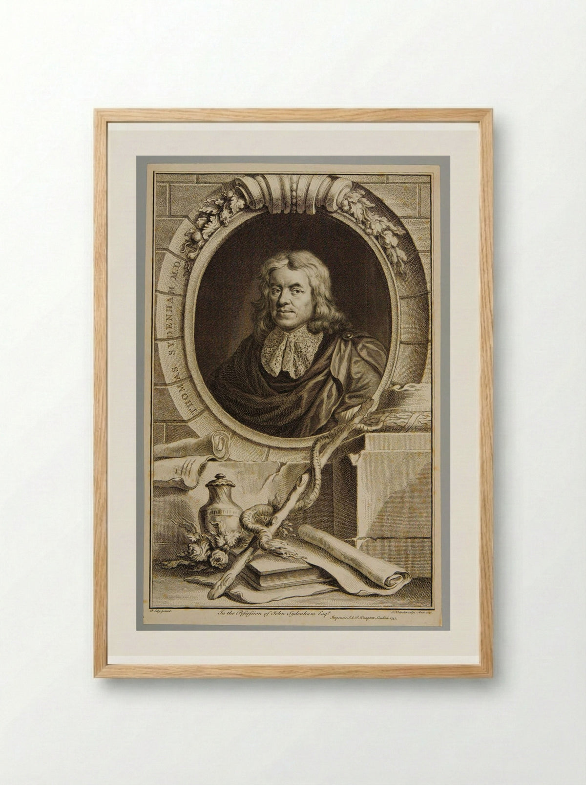 Thomas Sydenham - Jacobus Houbraken - Framed Print Wood
