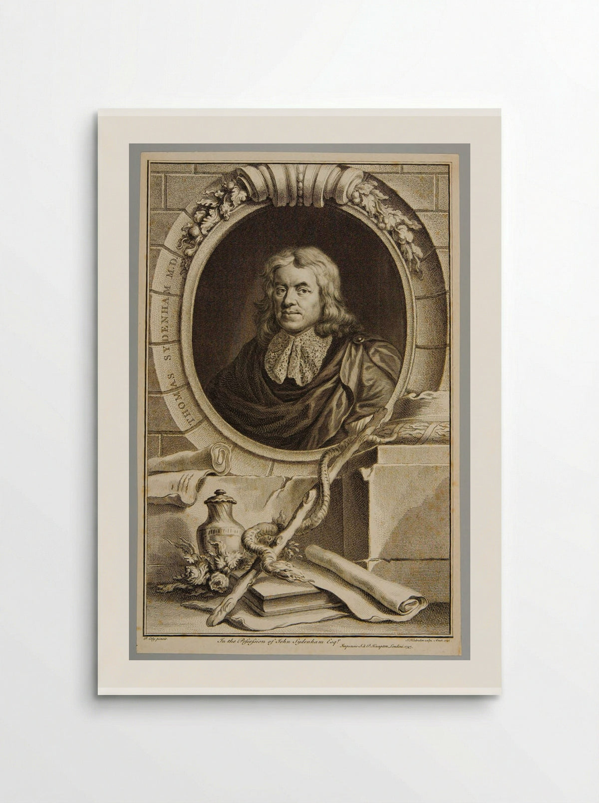 Thomas Sydenham - Jacobus Houbraken - Poster