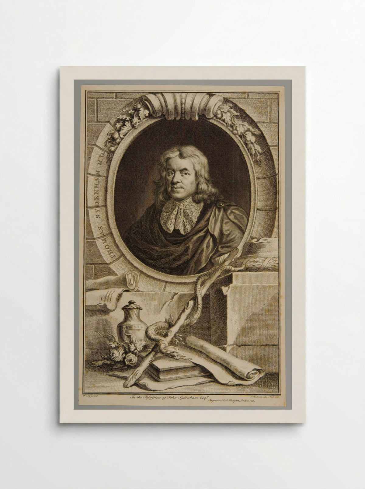 Thomas Sydenham - Jacobus Houbraken - Poster