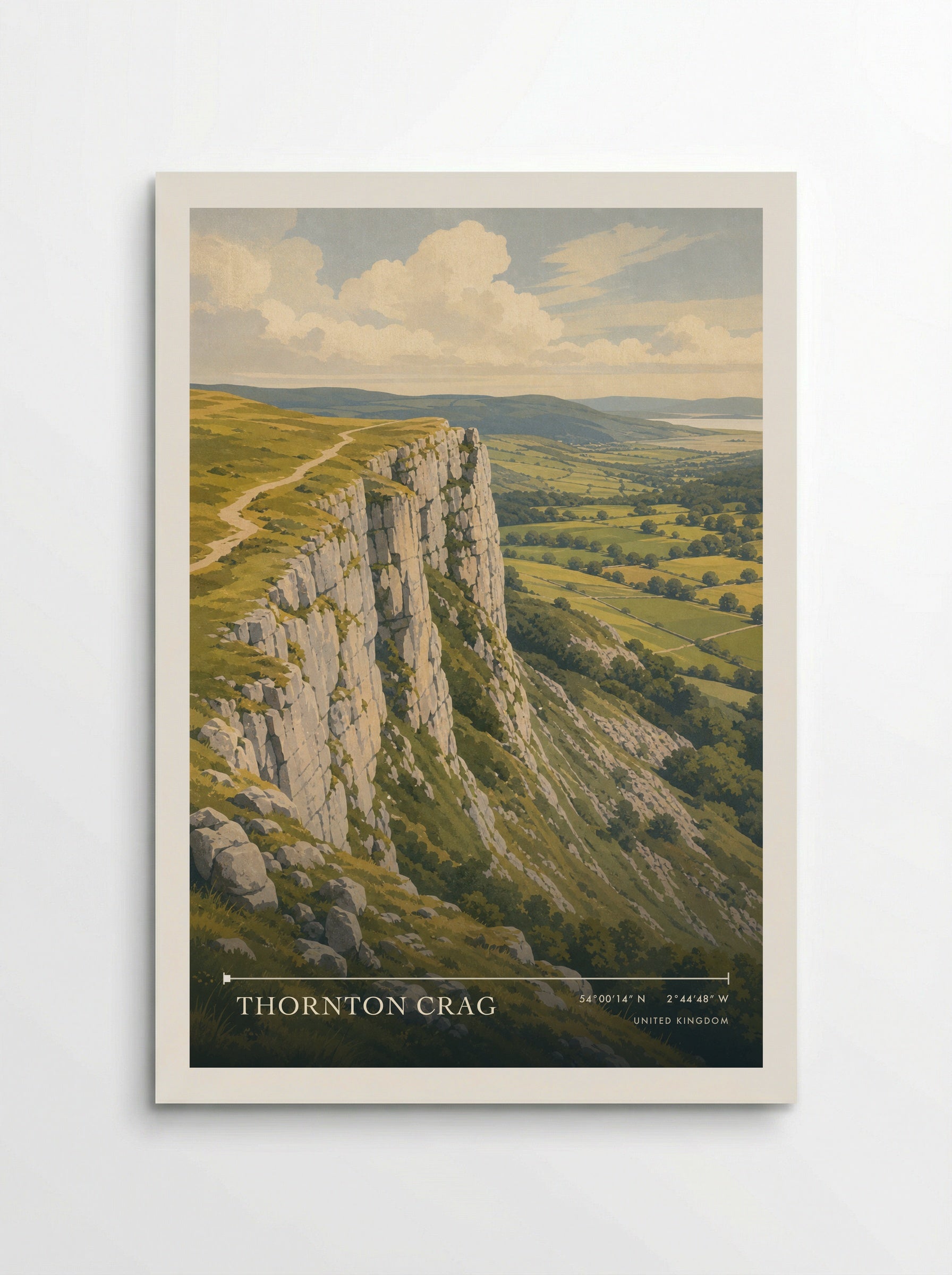 Thornton Crag United Kingdom Travel Poster - Poster