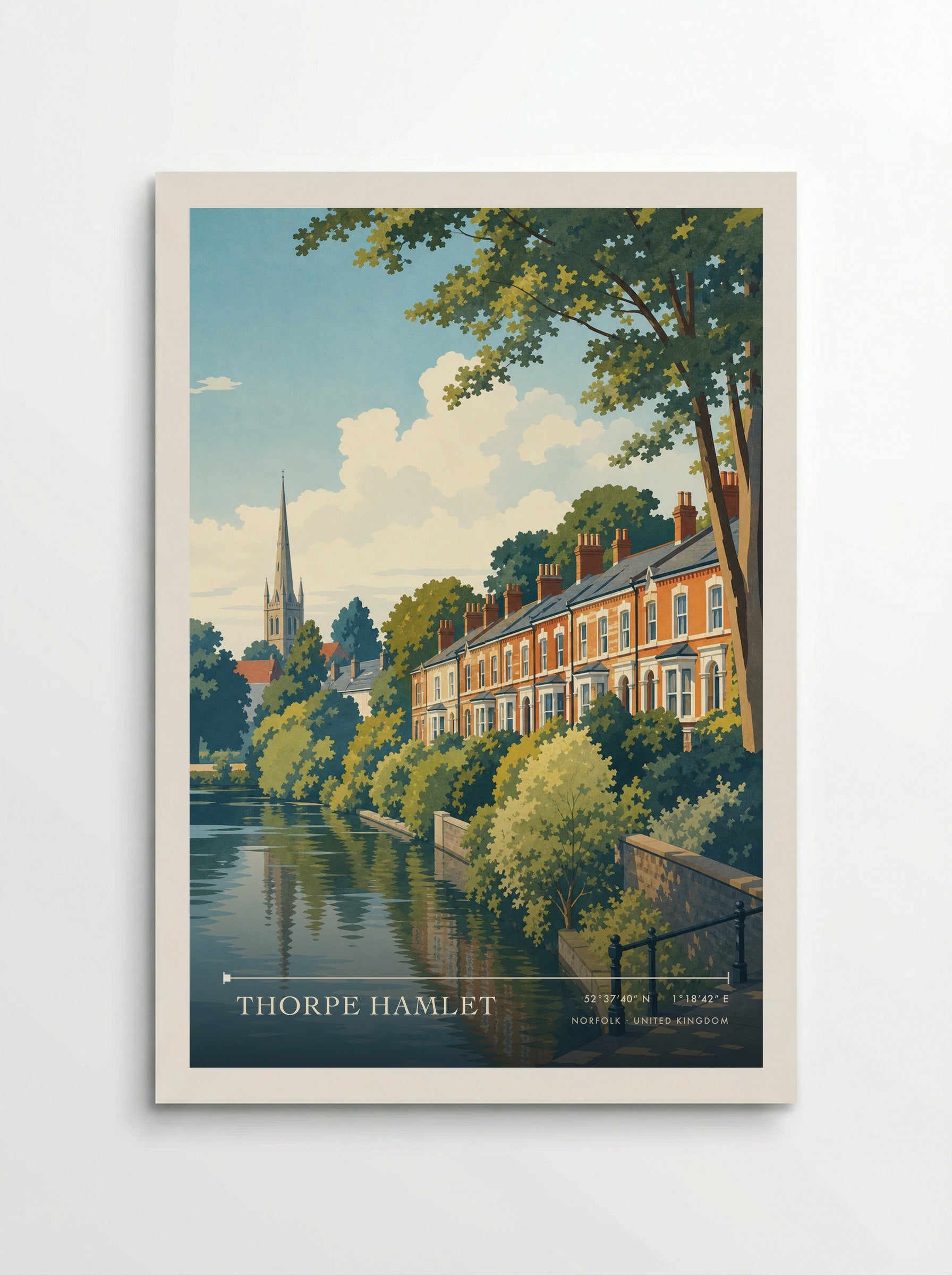 Thorpe Hamlet Norfolk United Kingdom Travel Poster - Poster