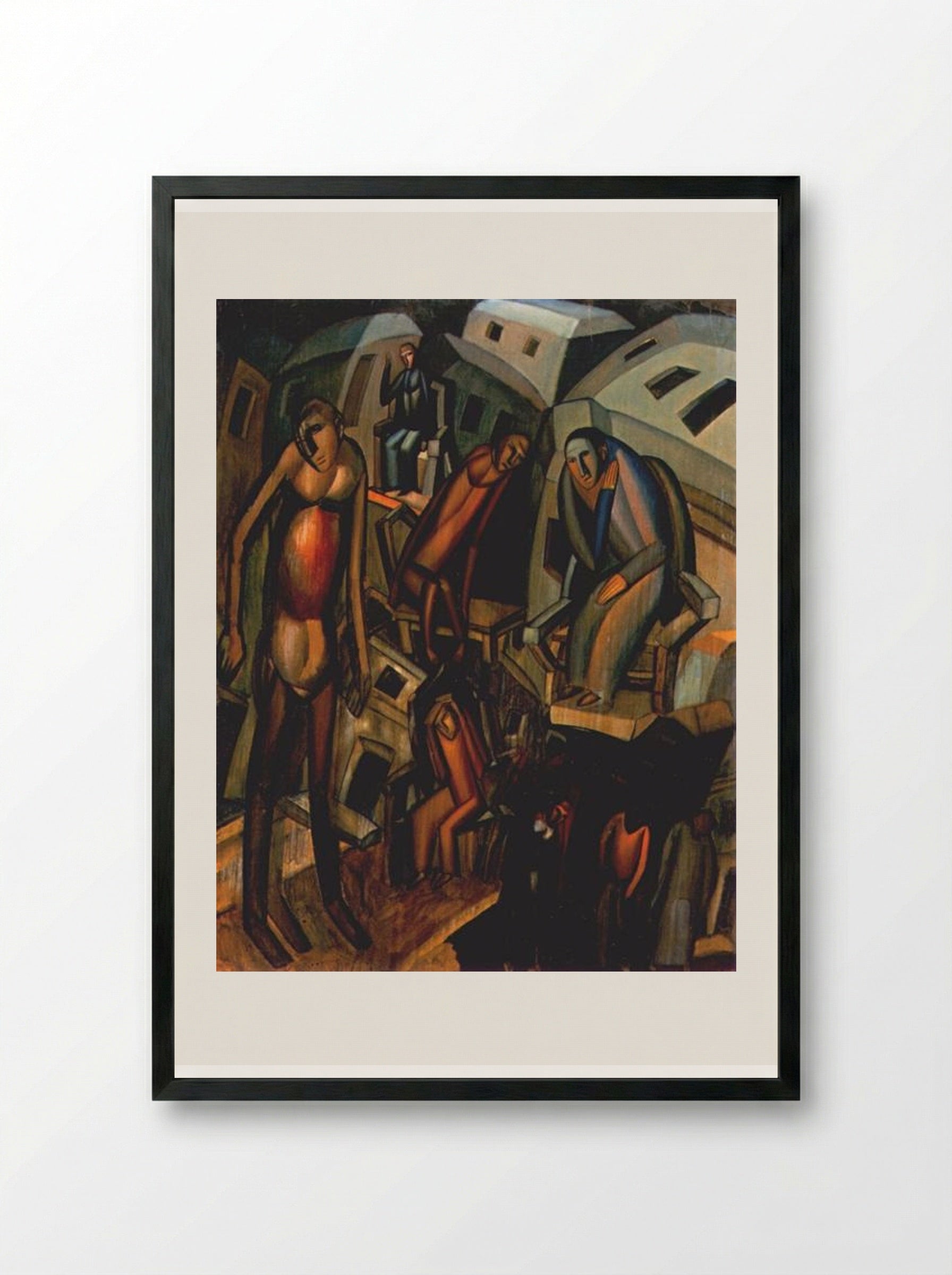 Those Who Have Nothing to Lose - Pavel Filonov - Framed Print Black