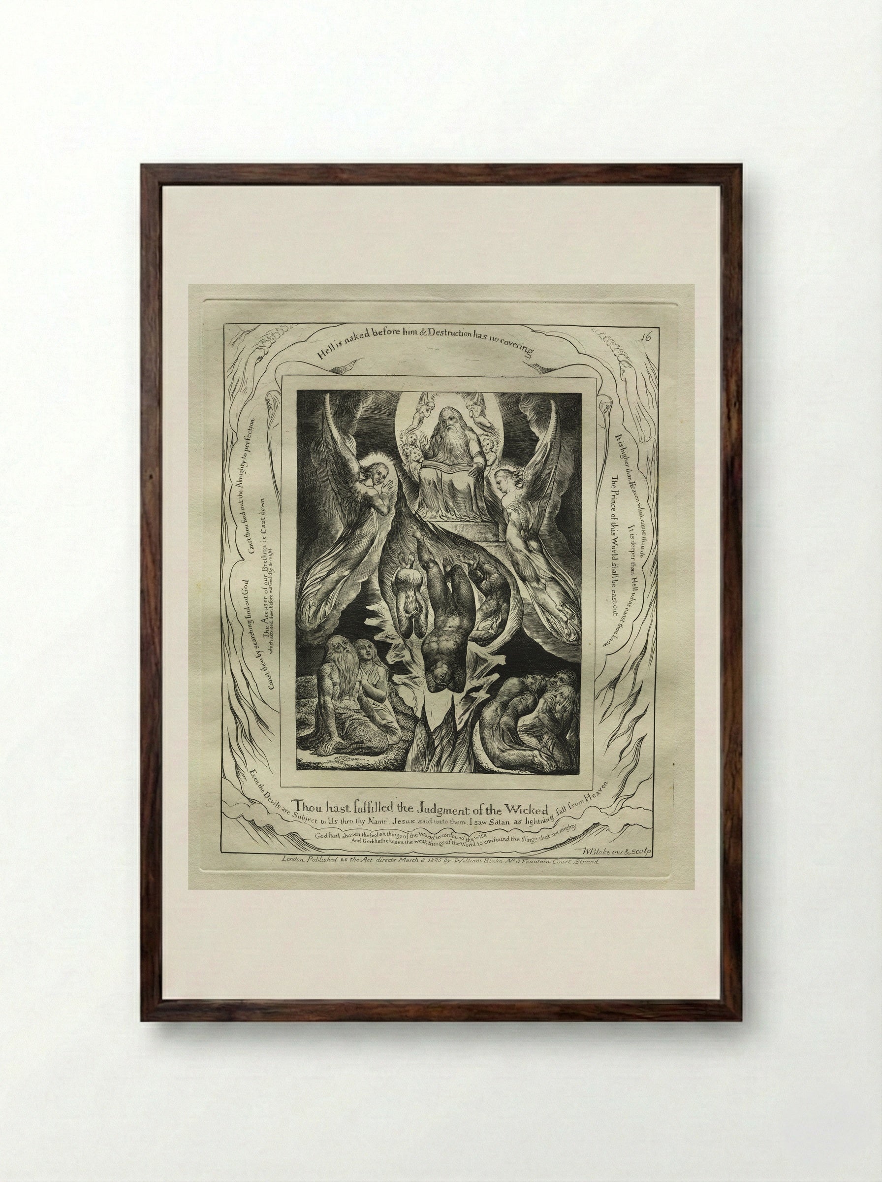 Thou Hast Fulfilled the Judgment of the Wicked - William Blake - Framed Print Dark Wood