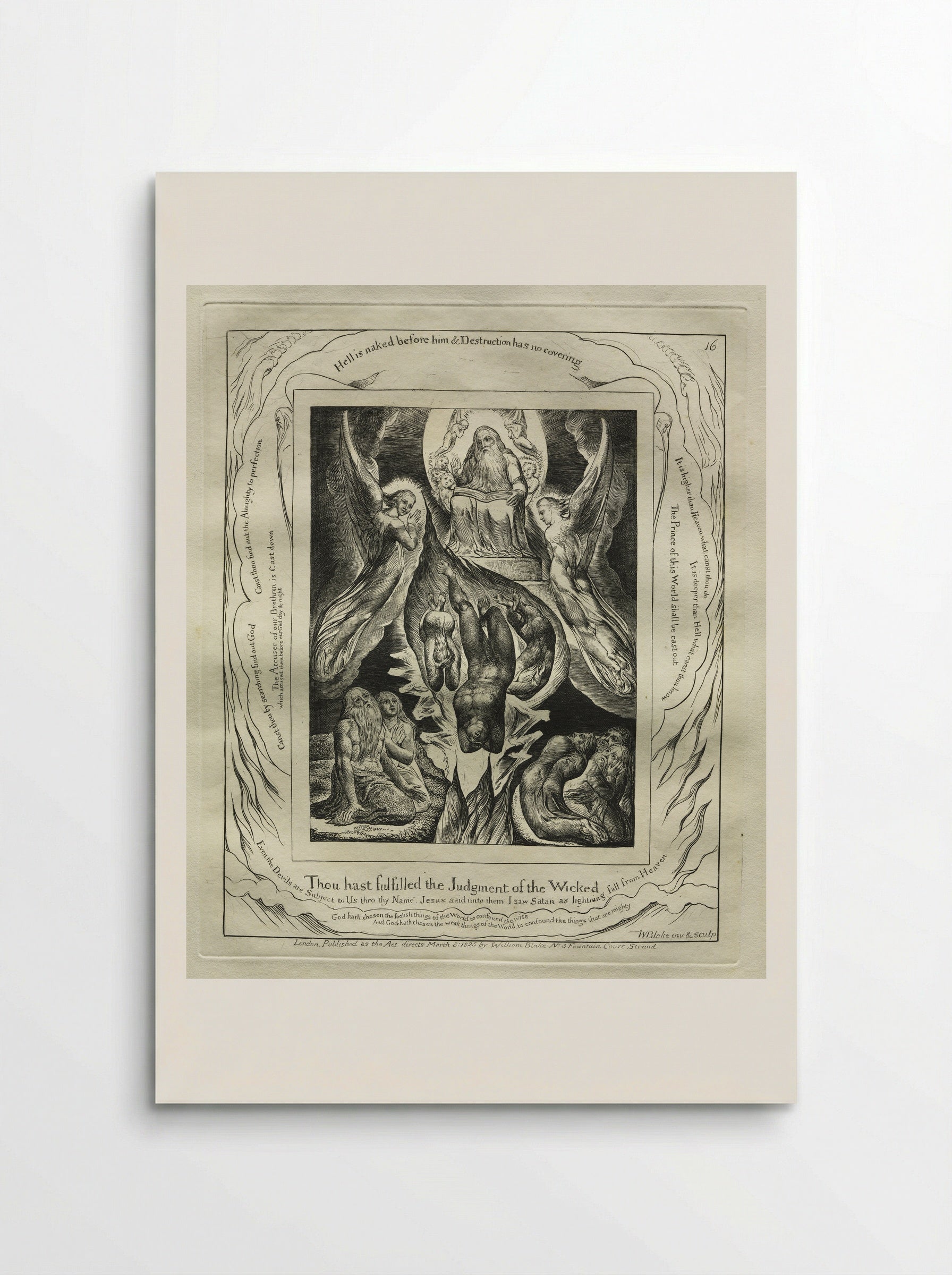 Thou Hast Fulfilled the Judgment of the Wicked - William Blake - Poster