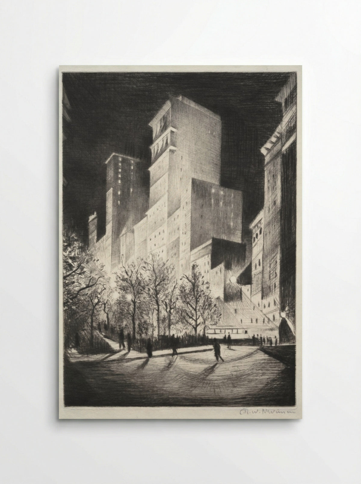 Three AM: A Corner by Madison Avenue - Christopher Nevinson - Poster