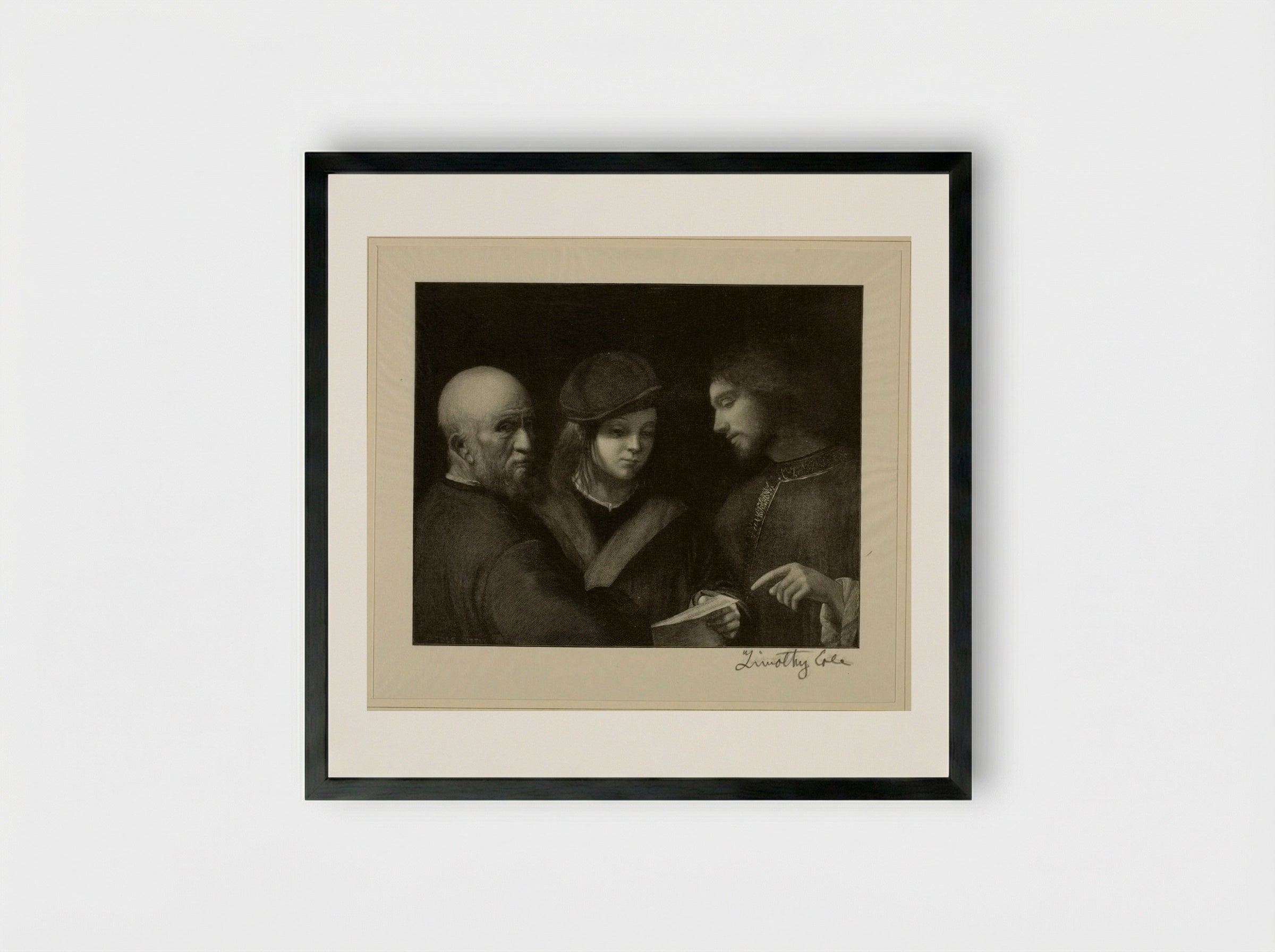 Three Ages of Man (After Titian) - Timothy Cole - Framed Print Black