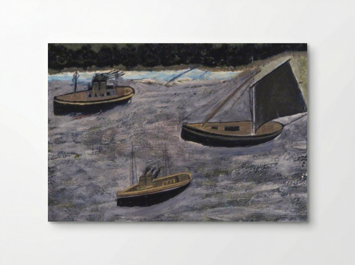 Three Boats off the Shore - Alfred Wallis - Poster