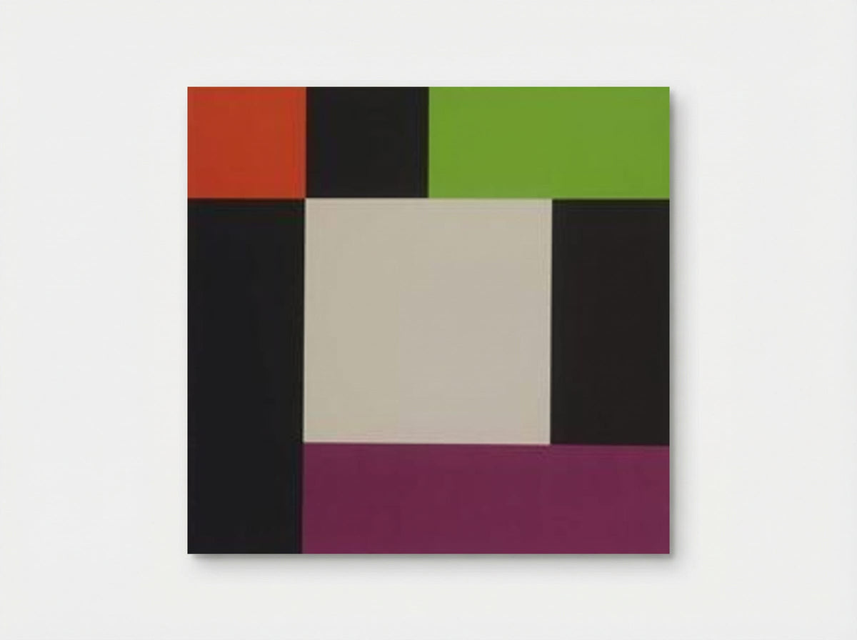 Three Colours Surrounded by Equal Amounts of Black and White - Max Bill - Poster