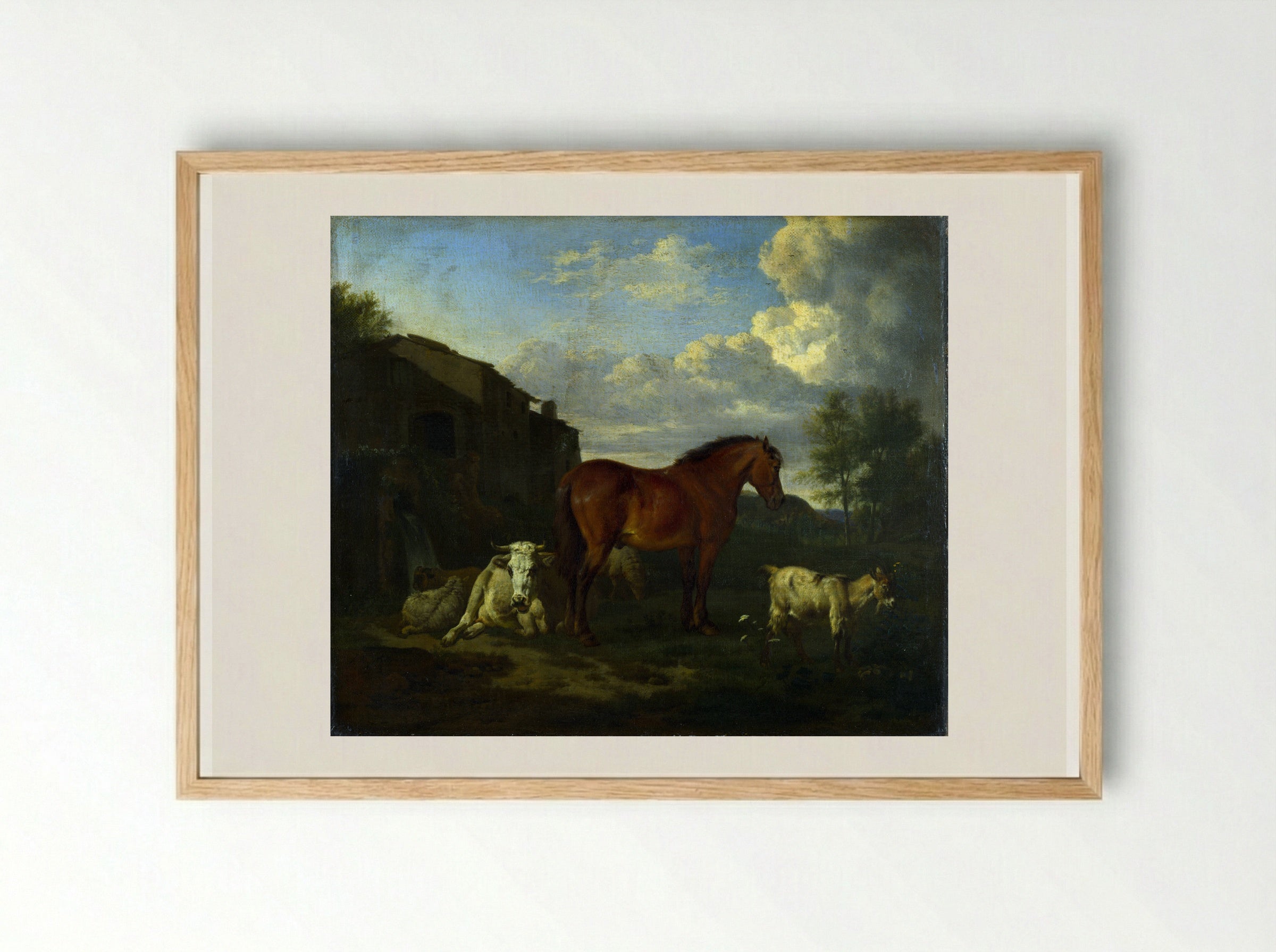 Three Cows - Adriaen van de Velde - Framed Print Wood