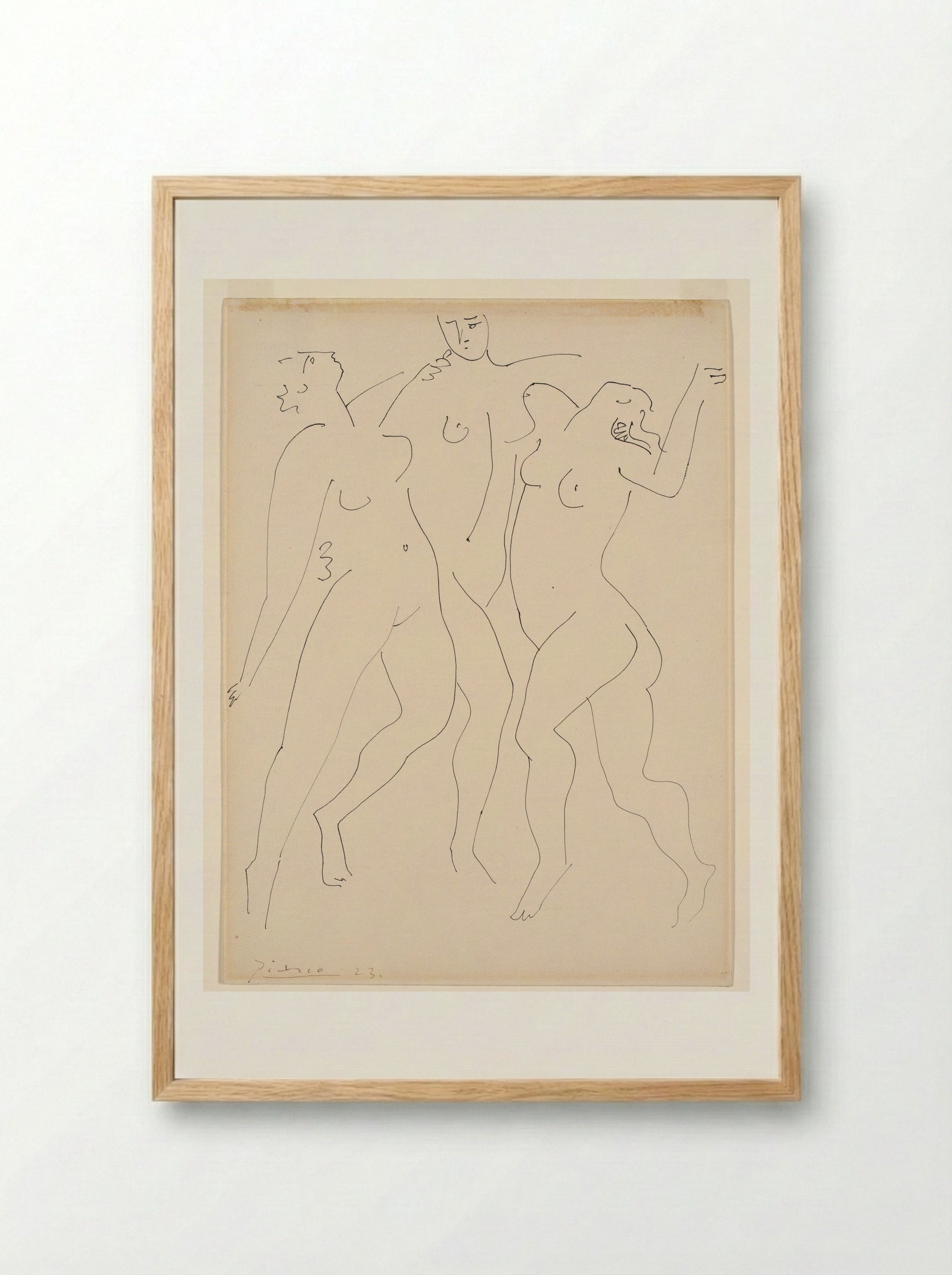 Three Graces - Pablo Picasso - Framed Print Wood