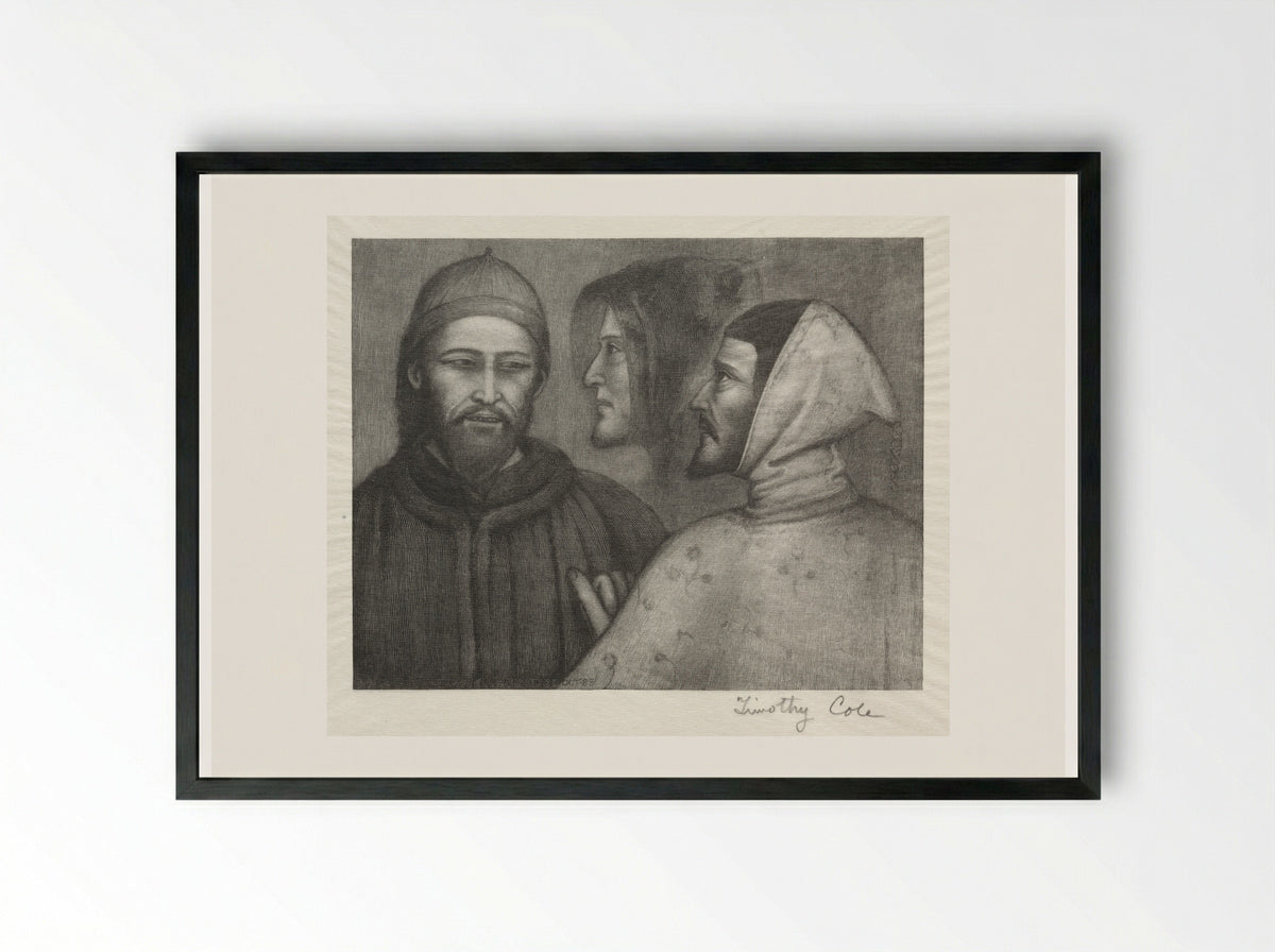 Three Heads - Timothy Cole - Framed Print Black