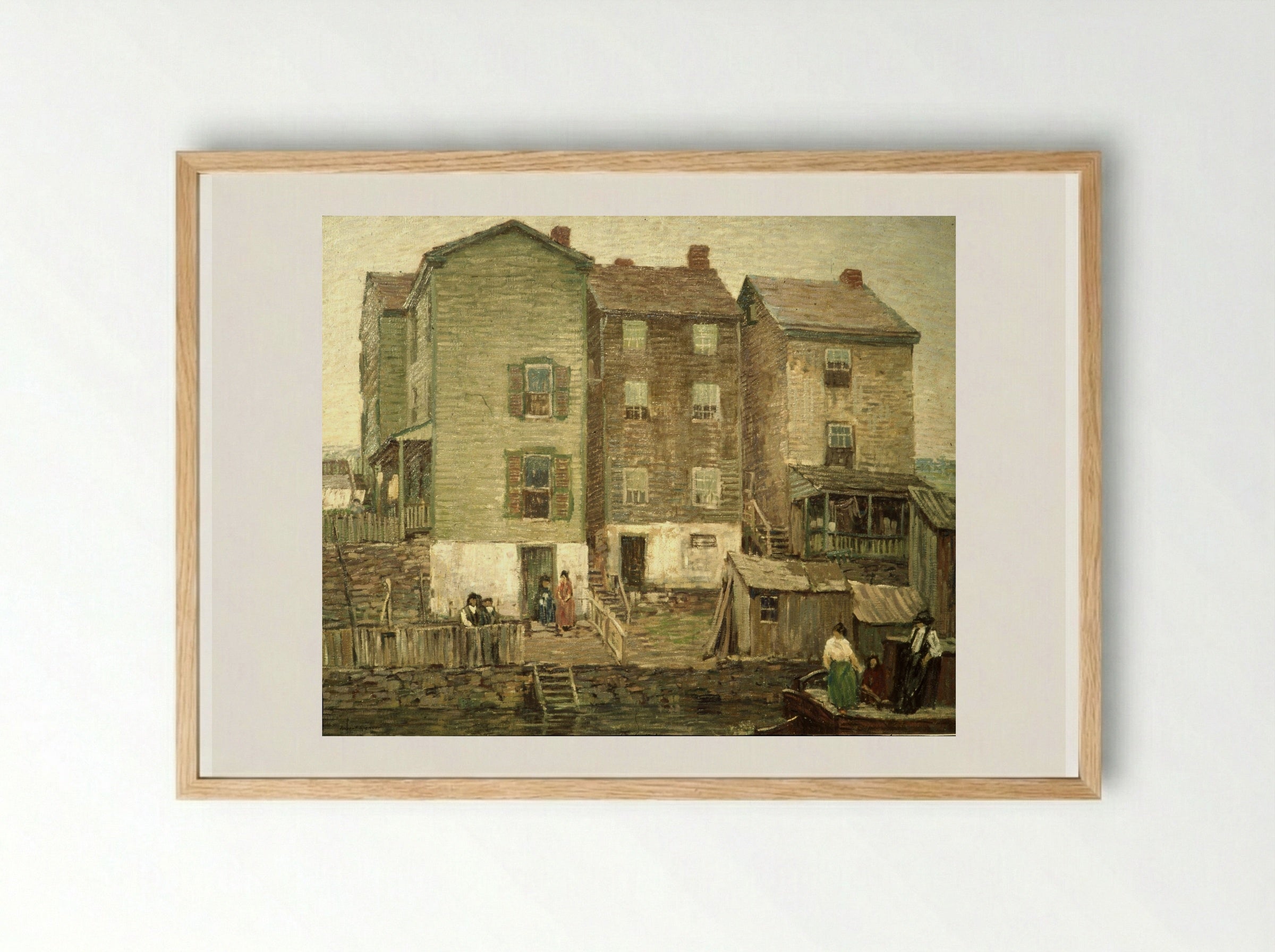 Three Houses - Robert Spencer - Framed Print Wood