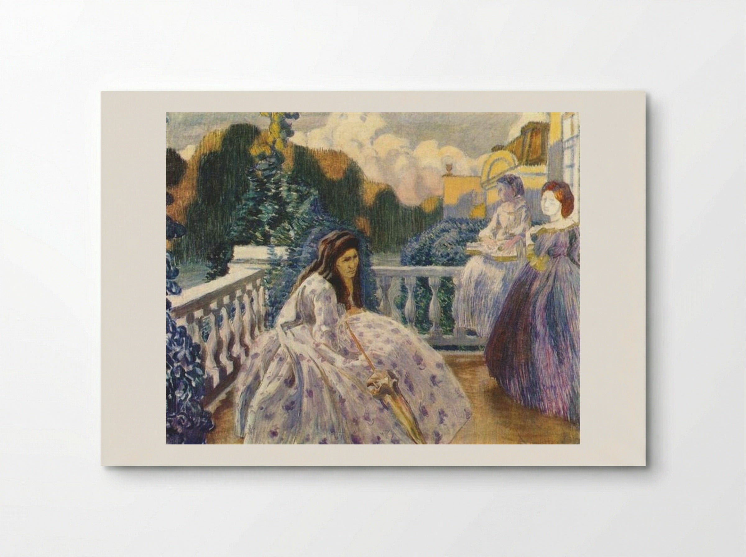Three Ladies on the Terrace - Victor Borisov-Musatov - Poster