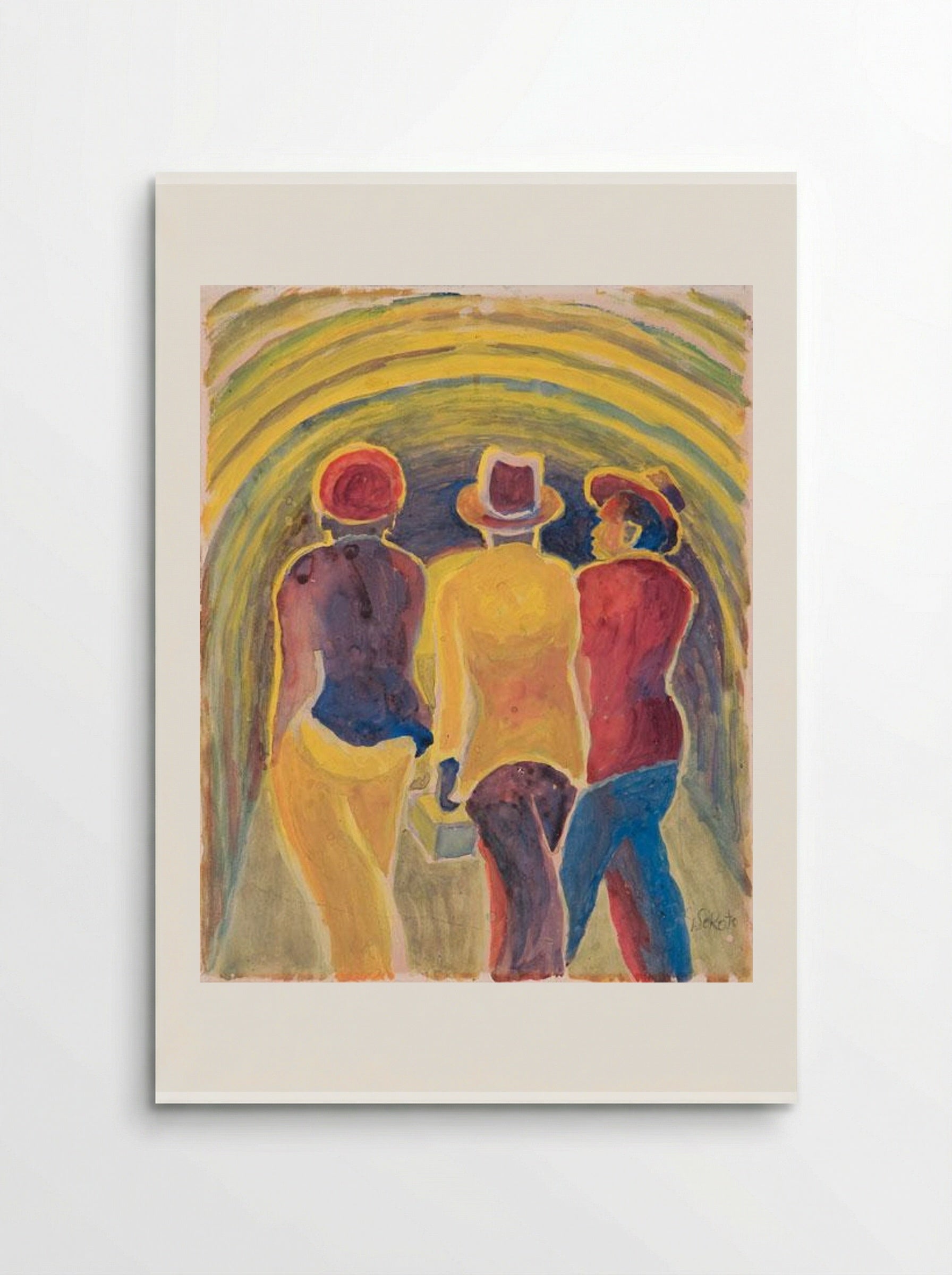 Three Men Walking - Gerard Sekoto - Poster