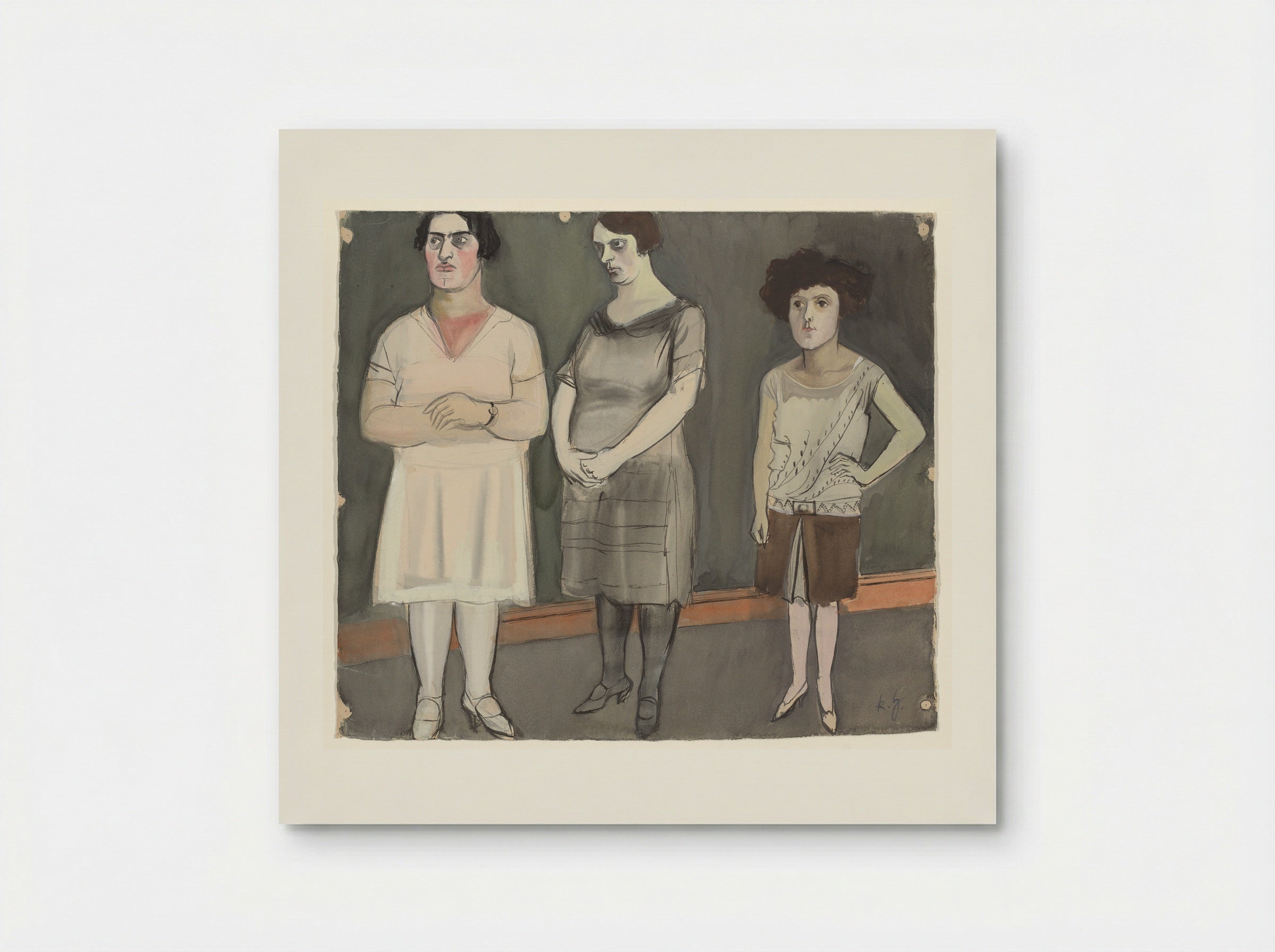 Three Models - Karl Hubbuch - Poster
