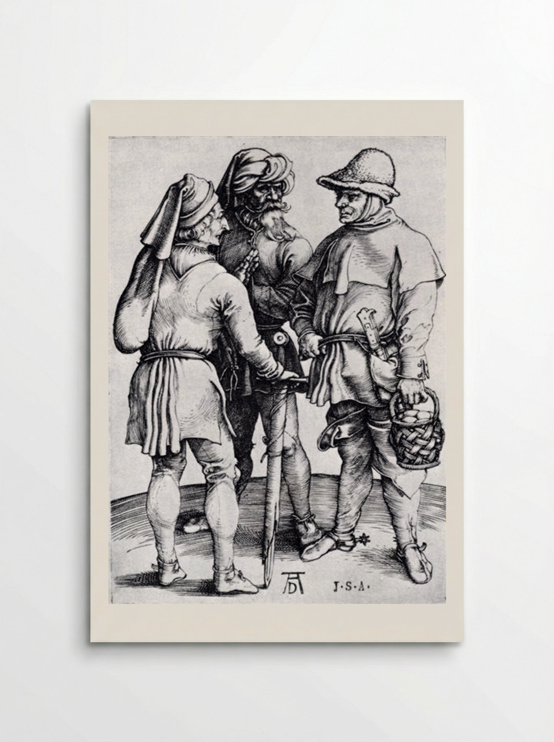 Three Peasants in Conversation - Albrecht Dürer - Poster