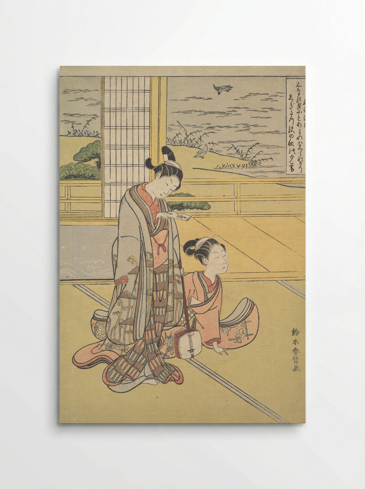 Three Poems from the Later Collection of Japanese Poems (Gosen wakashū) - Suzuki Harunobu - Poster