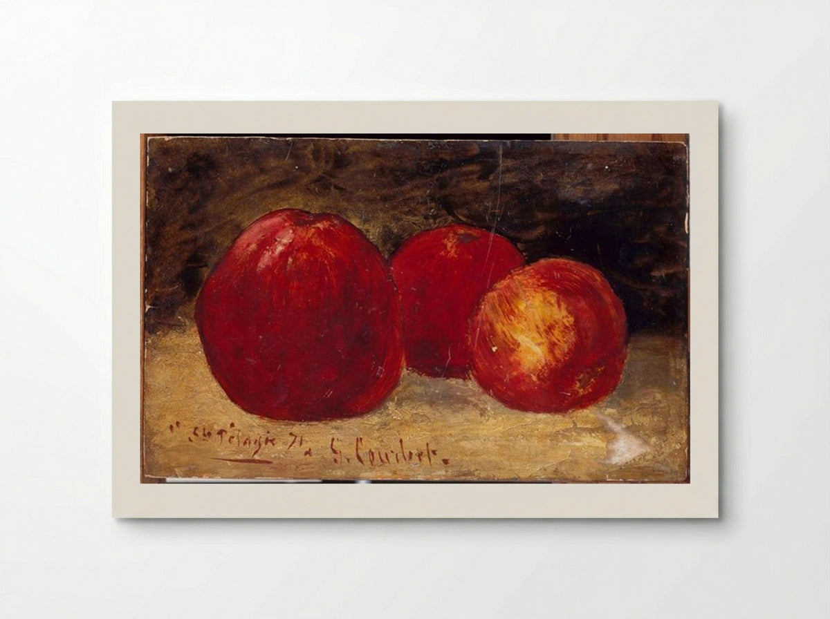 Three Red Apples - Gustave Courbet - Poster