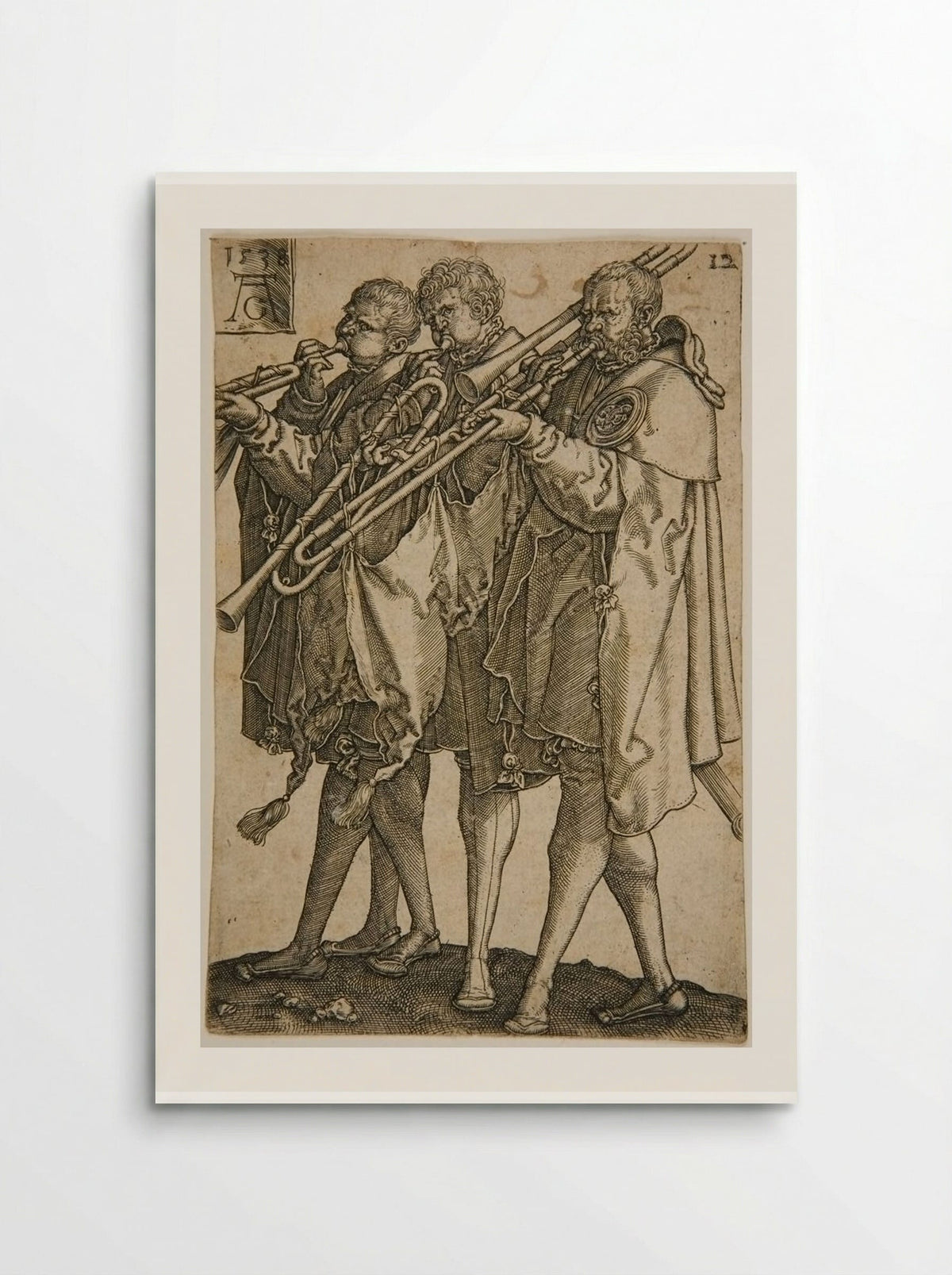Three Trombonists - Heinrich Aldegrever - Poster