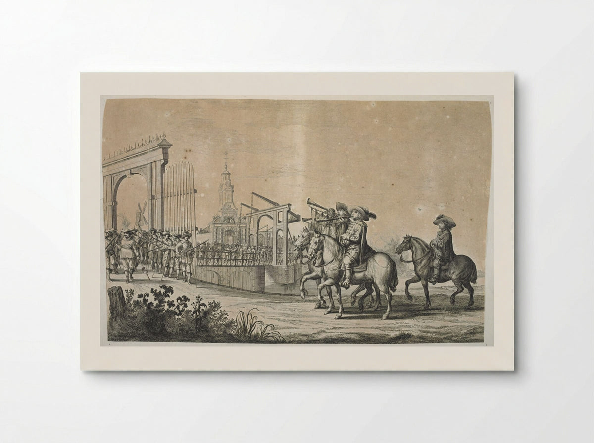 Three Trumpeters at the Gates of Amsterdam - Pieter Nolpe - Poster