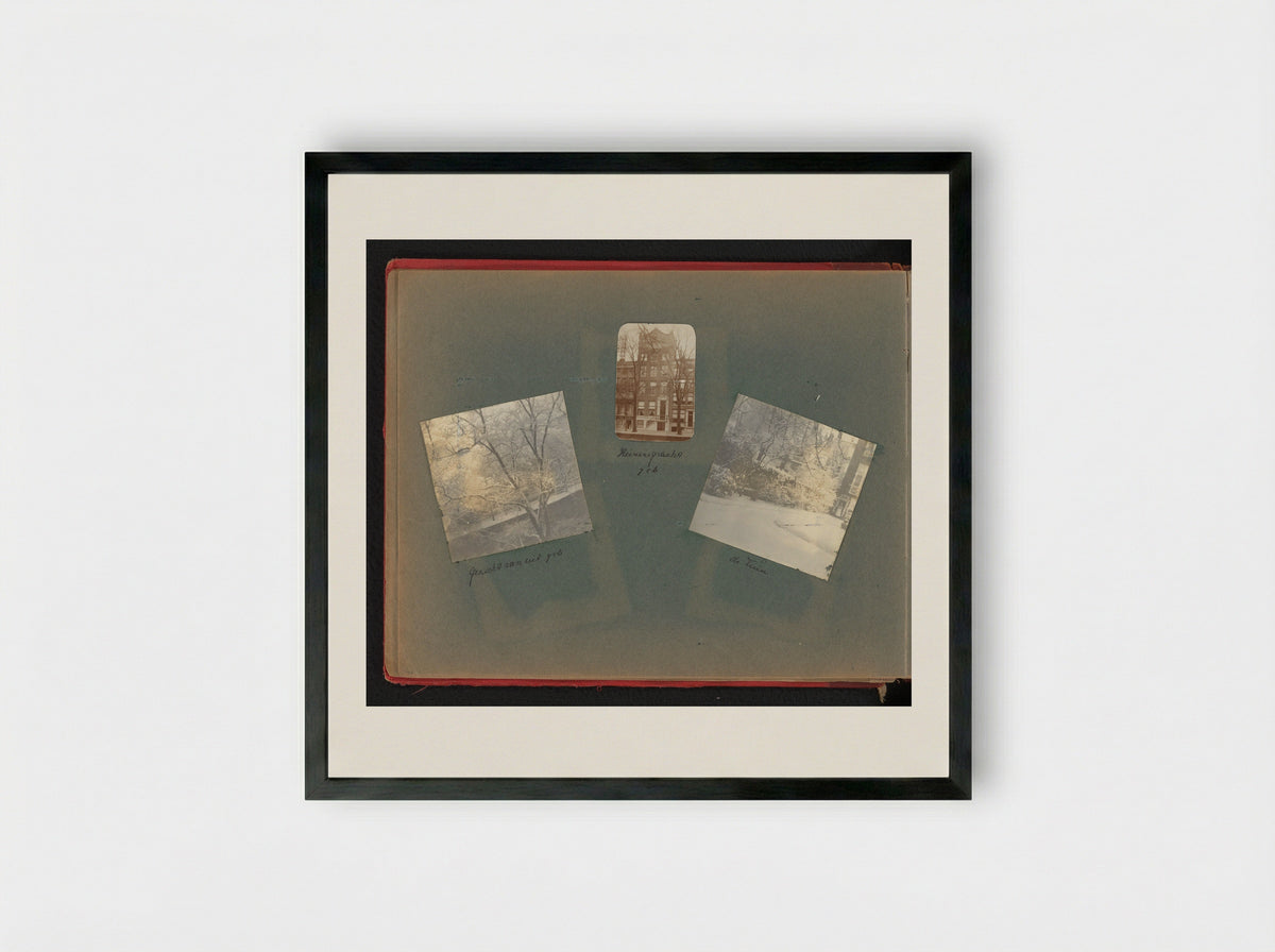 Three Views of the Family Home at Keizersgracht 756 - Charlotte Alida Boelen-Matthes - Framed Print Black