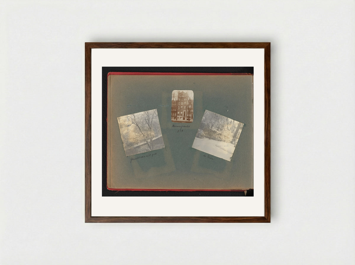 Three Views of the Family Home at Keizersgracht 756 - Charlotte Alida Boelen-Matthes - Framed Print Dark Wood