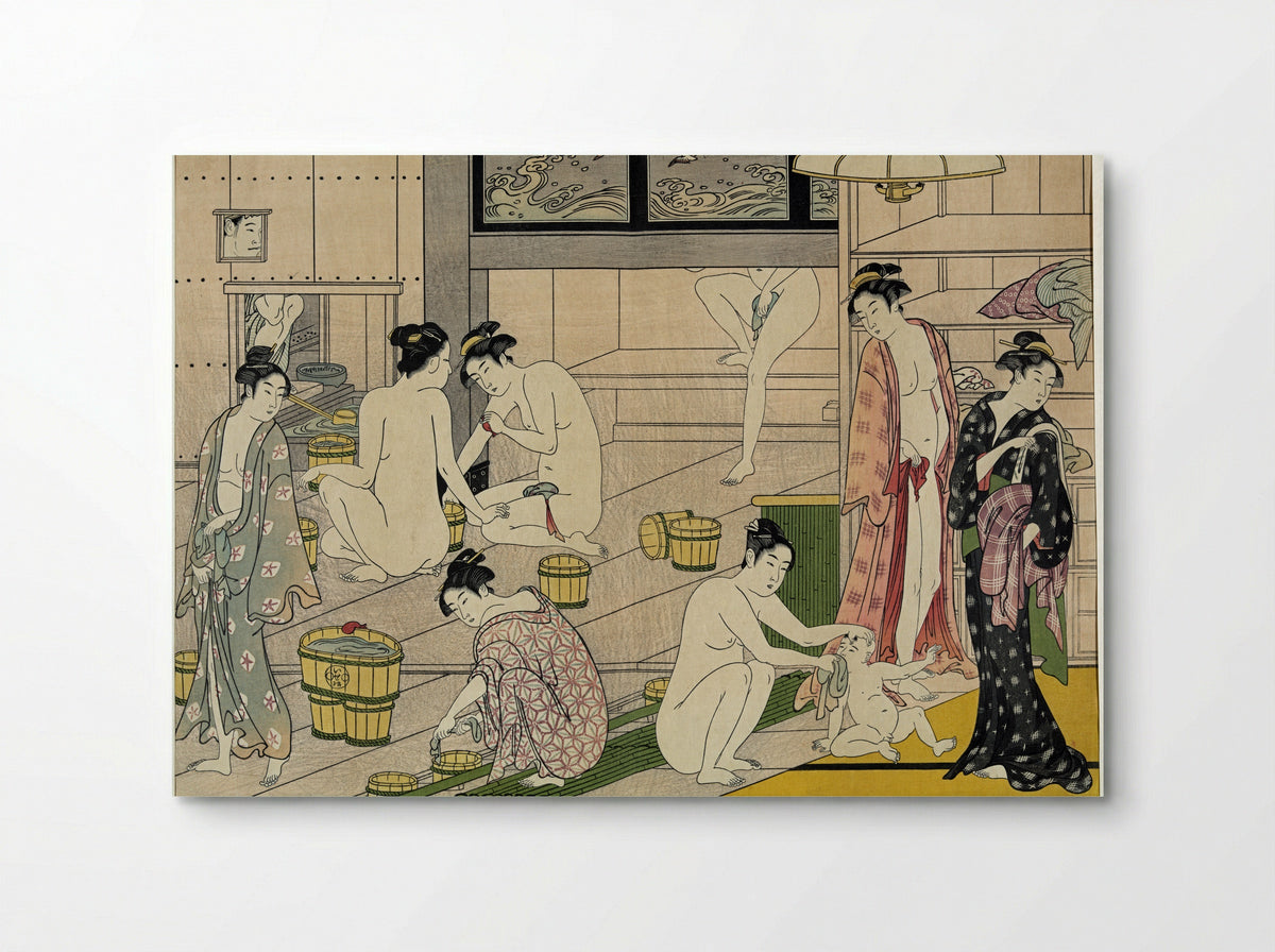 Three Women after a Bath, from the series A Brocade of Eastern Manners - Torii Kiyonaga - Poster
