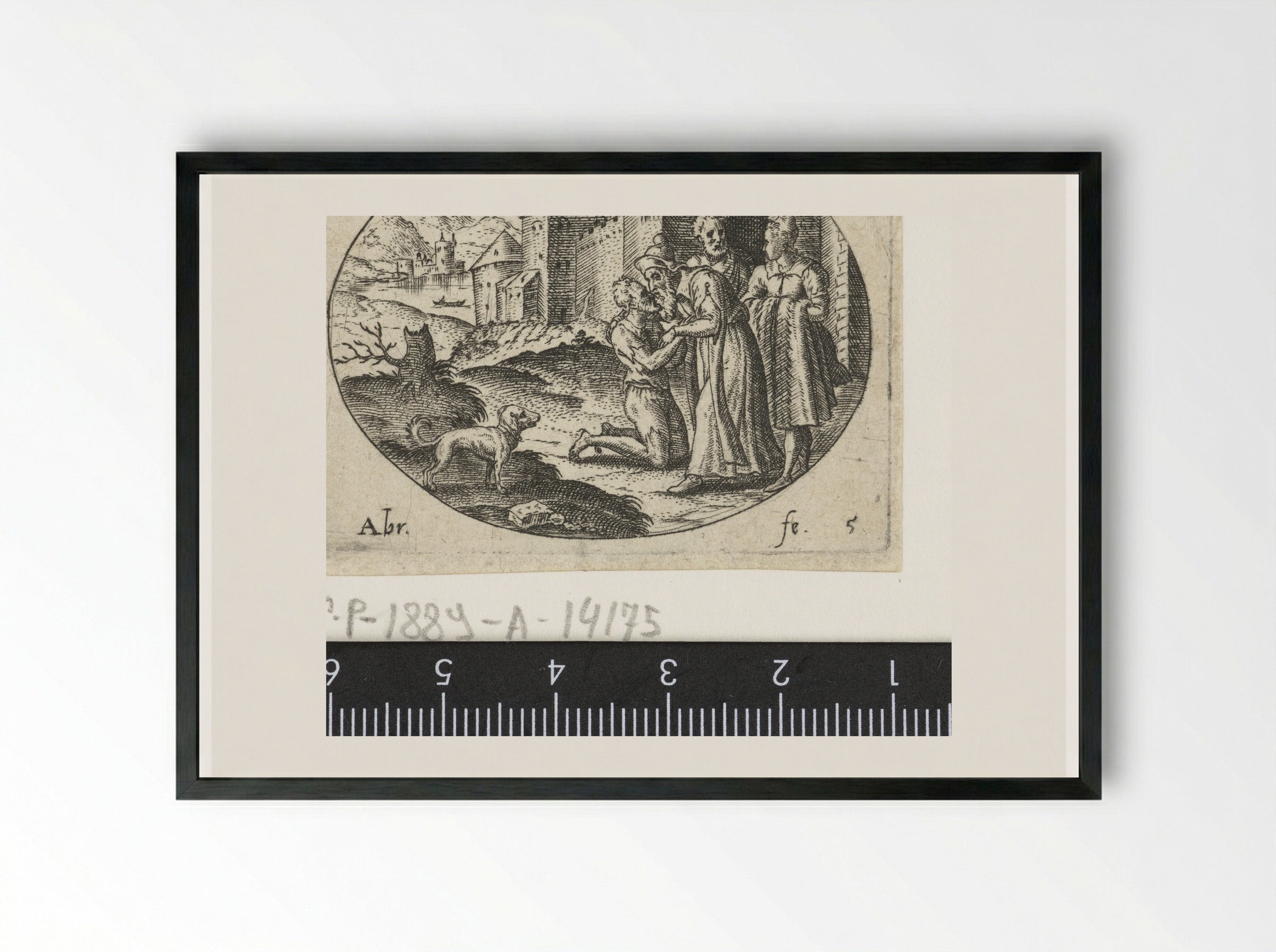 Thuiskomst van de verloren zoon - Abraham de Bruyn - Framed Print Black