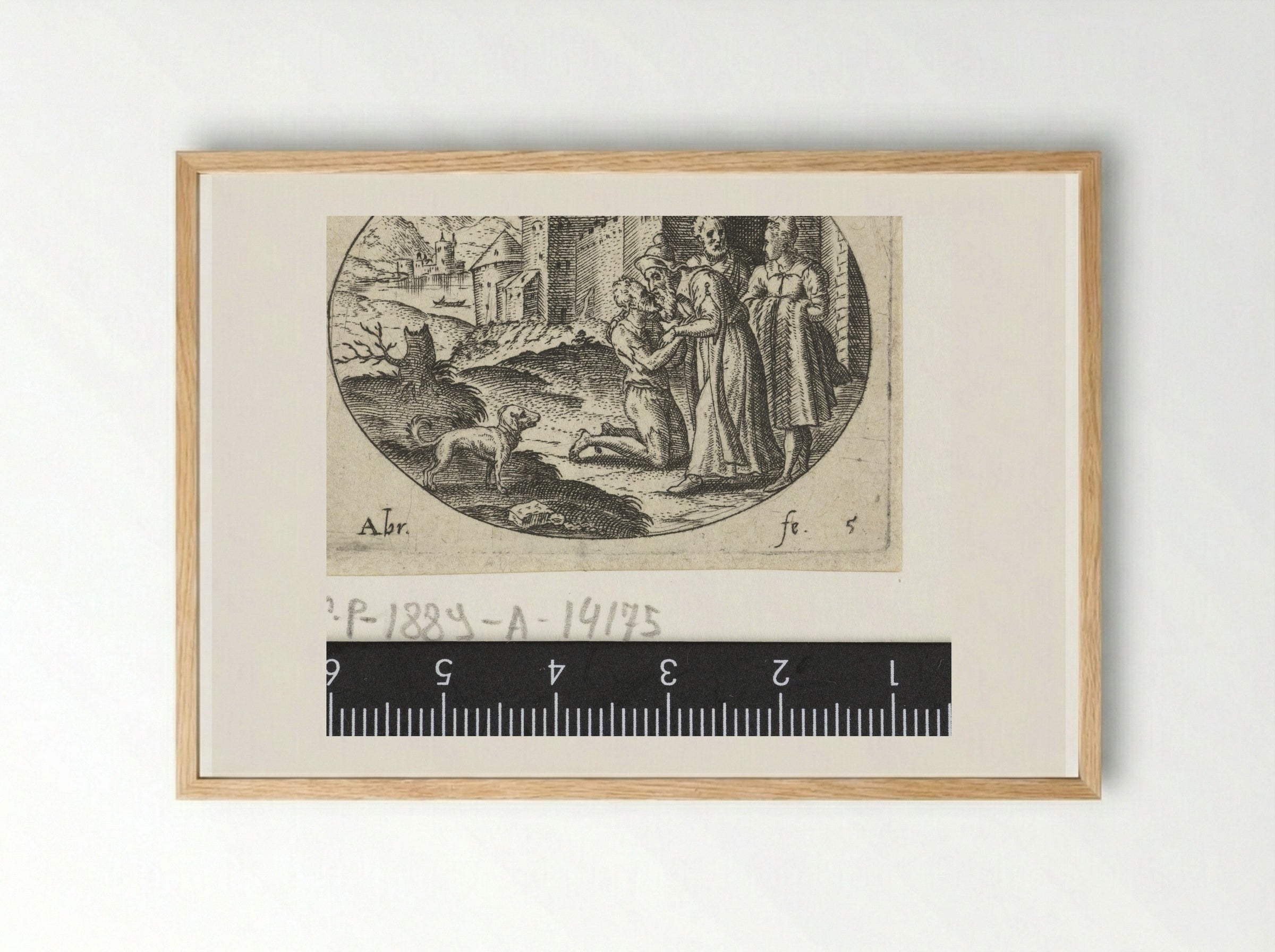 Thuiskomst van de verloren zoon - Abraham de Bruyn - Framed Print Wood