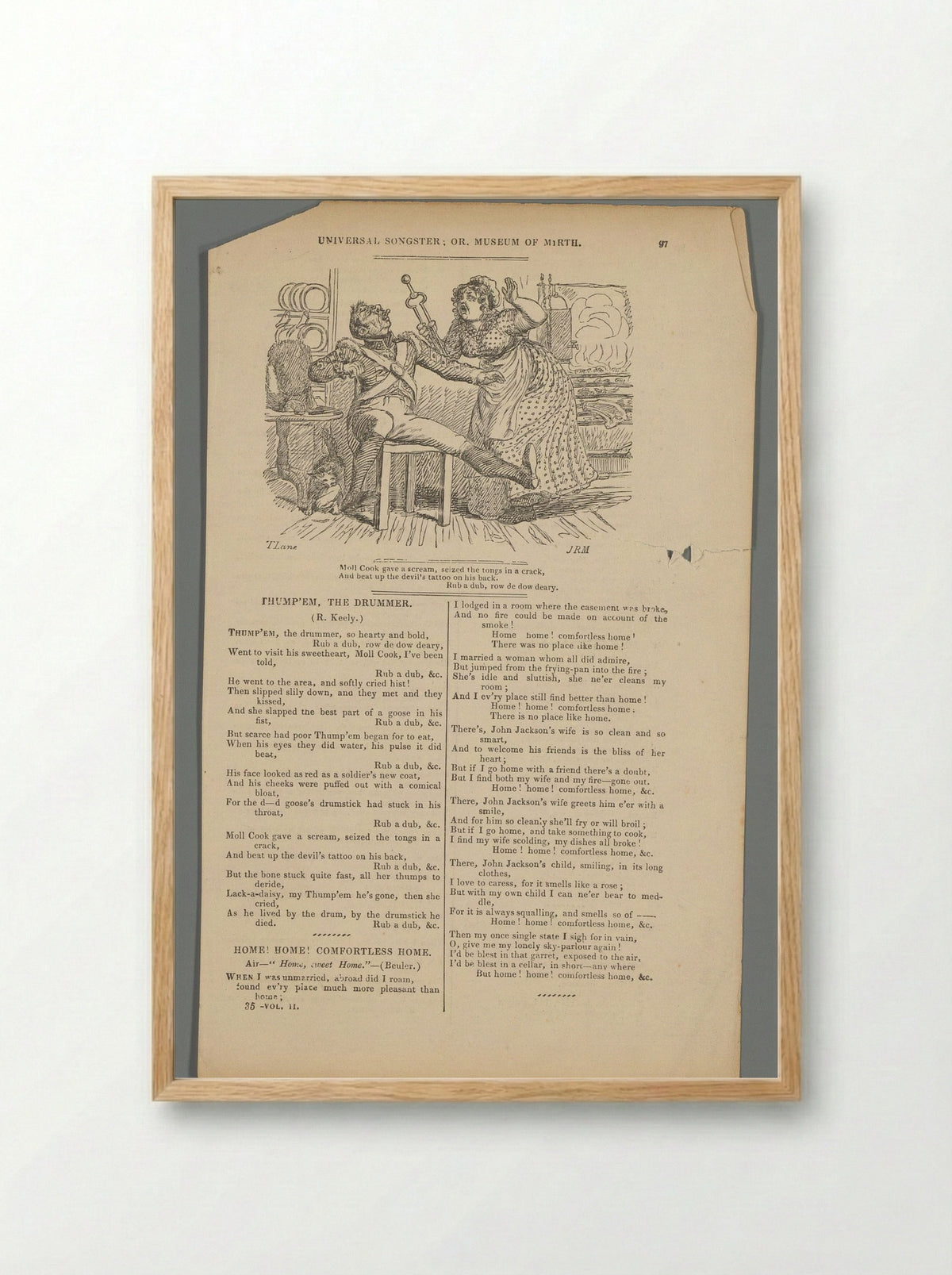 Thump'em, the Drummer - Theodore Lane - Framed Print Wood