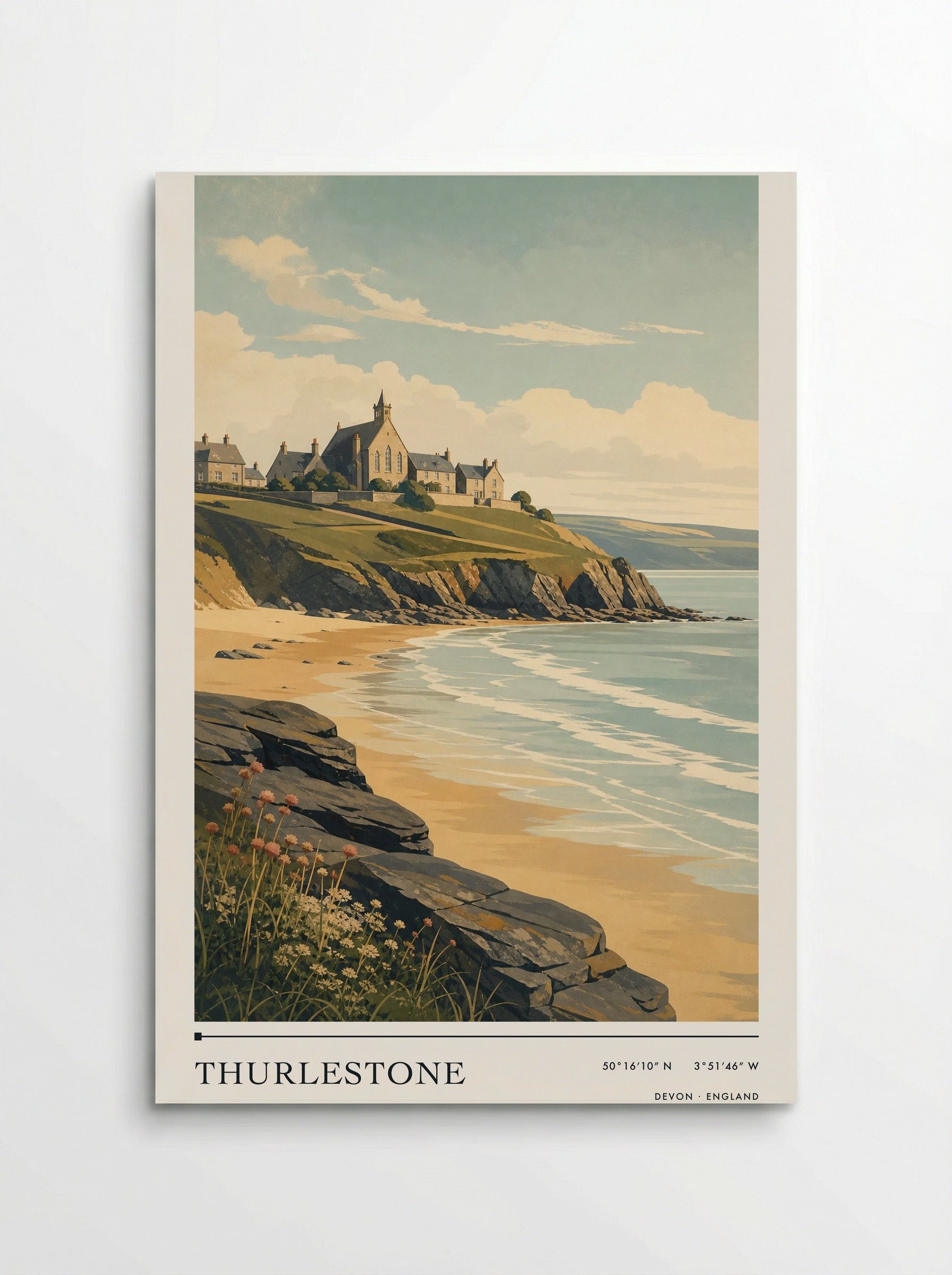 Thurlestone Devon England Travel Poster - Poster